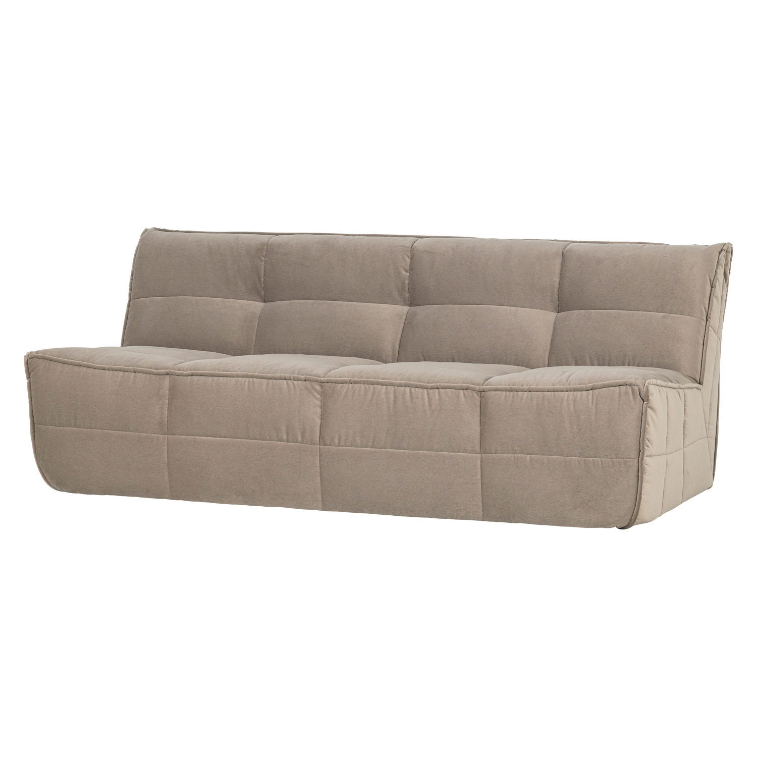Cluster 3-zits bank velvet warm taupe