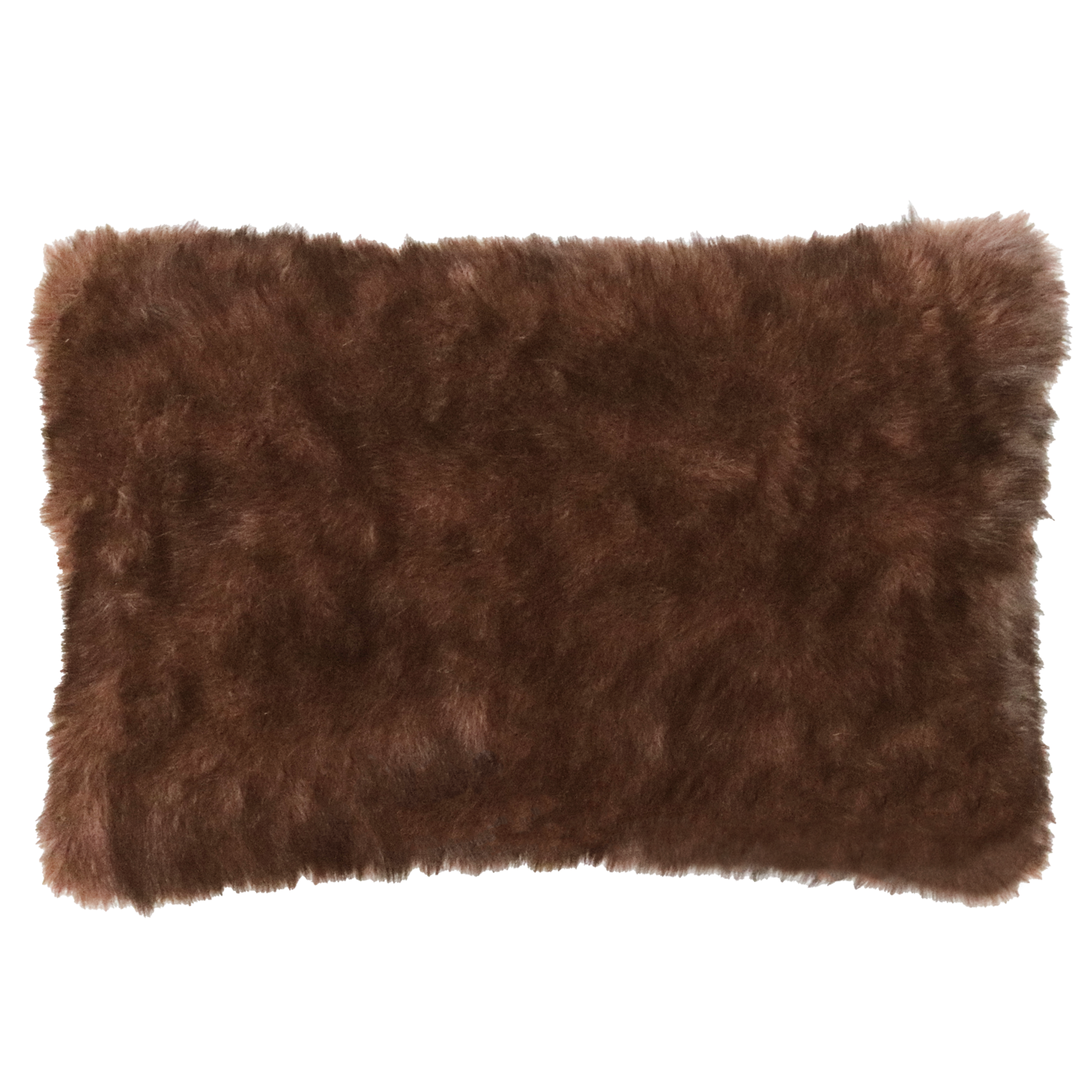 kussen bont 53x36 cm dark chocolate