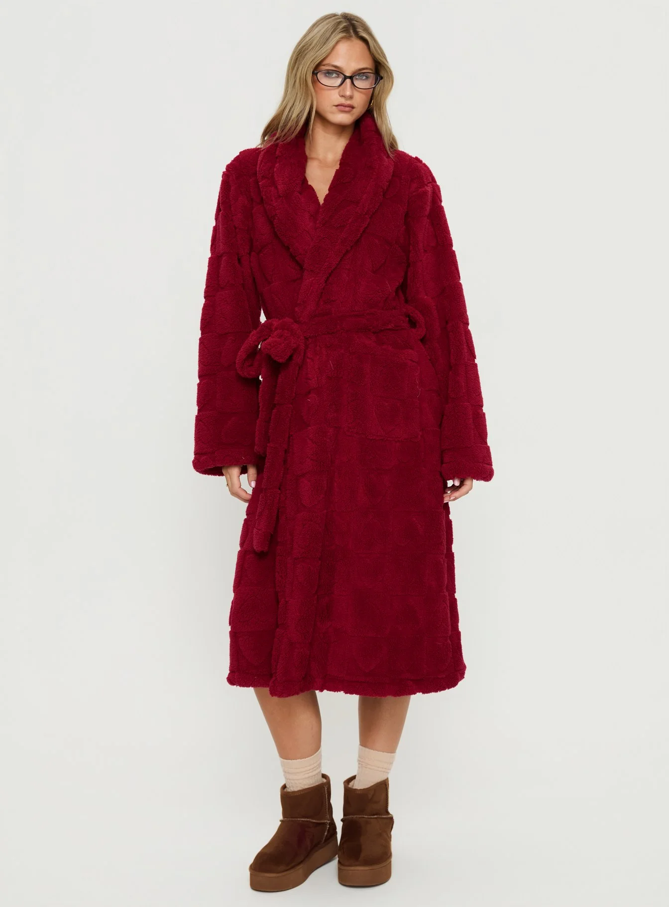 Soothe Bath Robe Burgundy