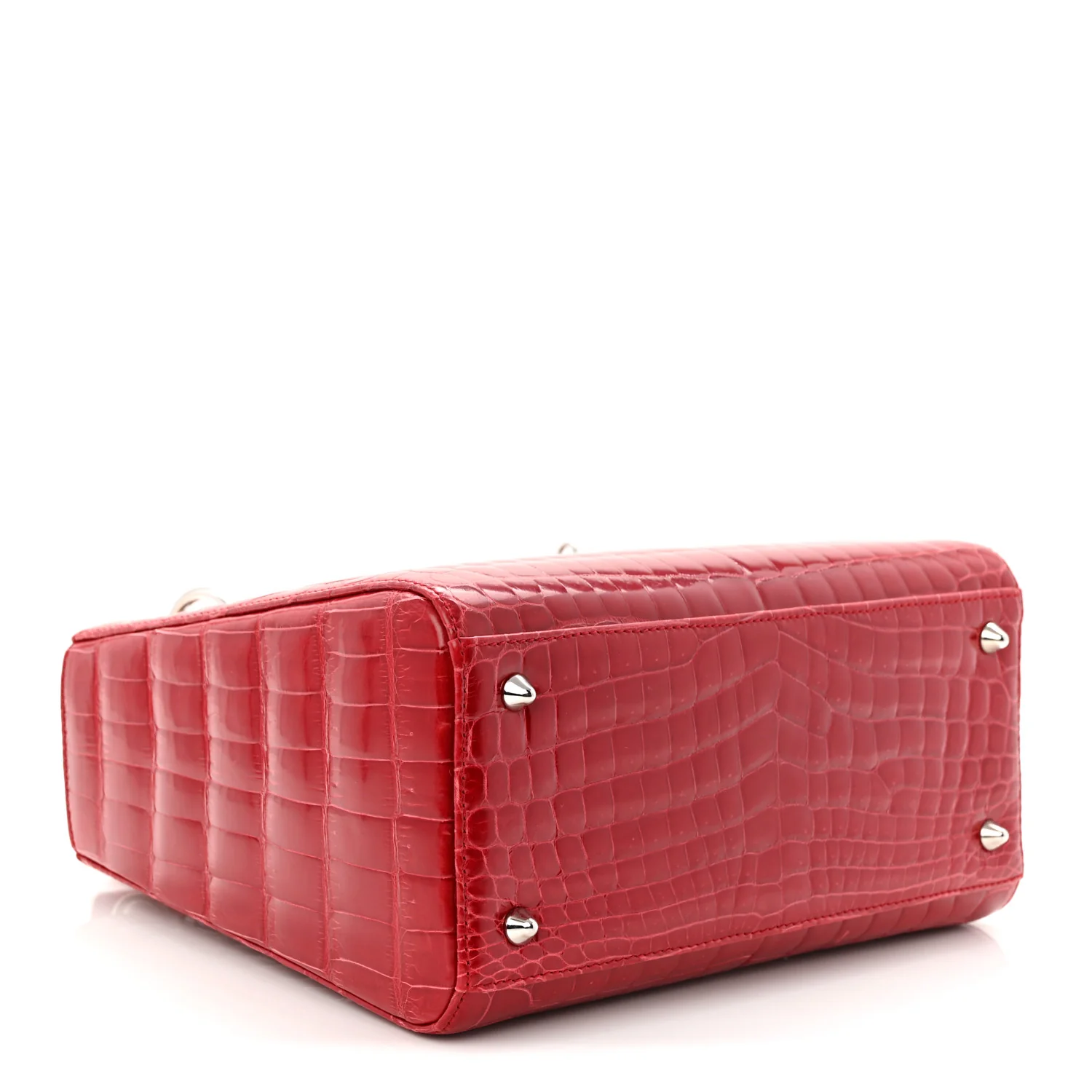 Alligator Medium Lady Dior Red - Top Club