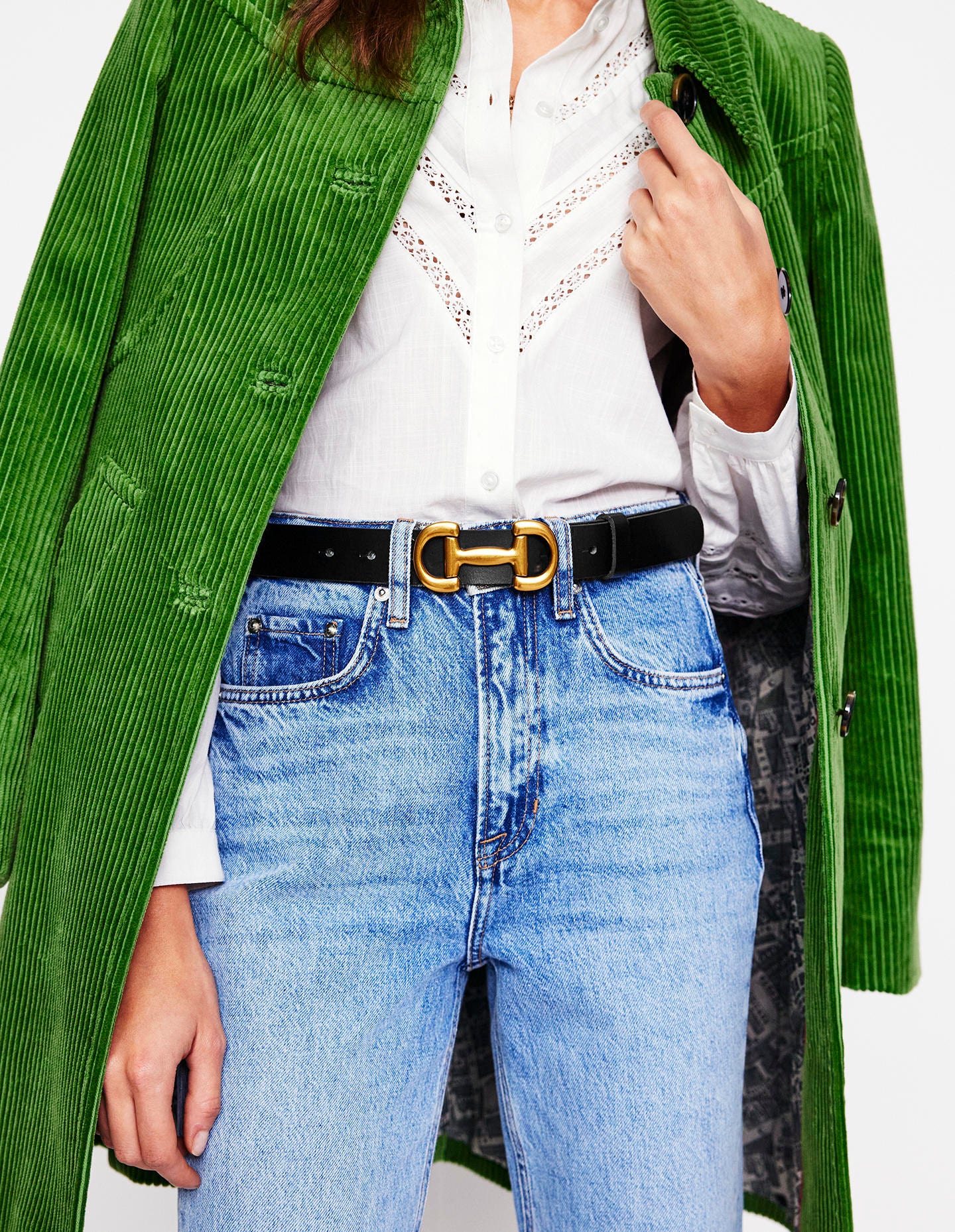 Iris Ledergürtel mit Trensendetail-Schwarz