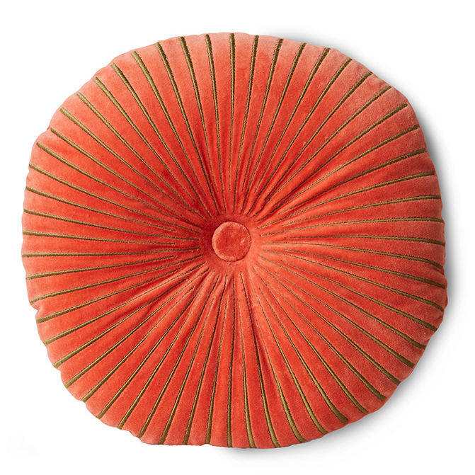 Sierkussen Round ripple sienna