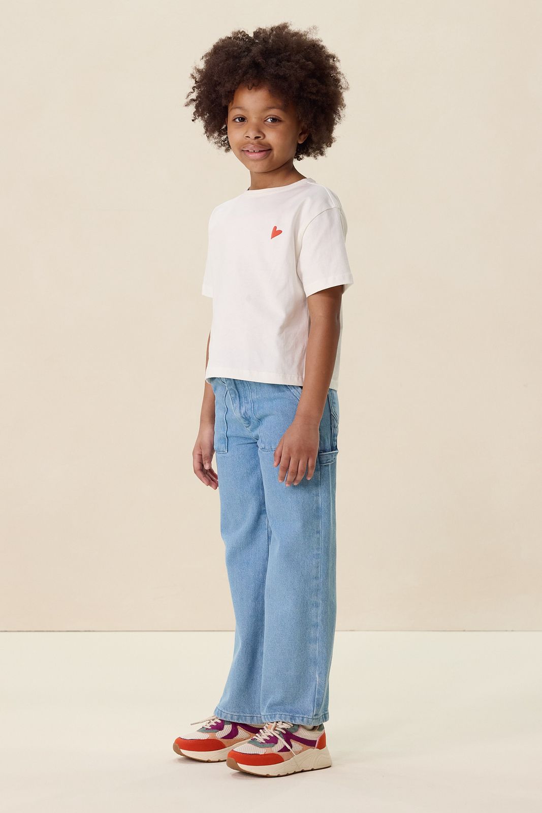 Wit oversized T-shirt met print