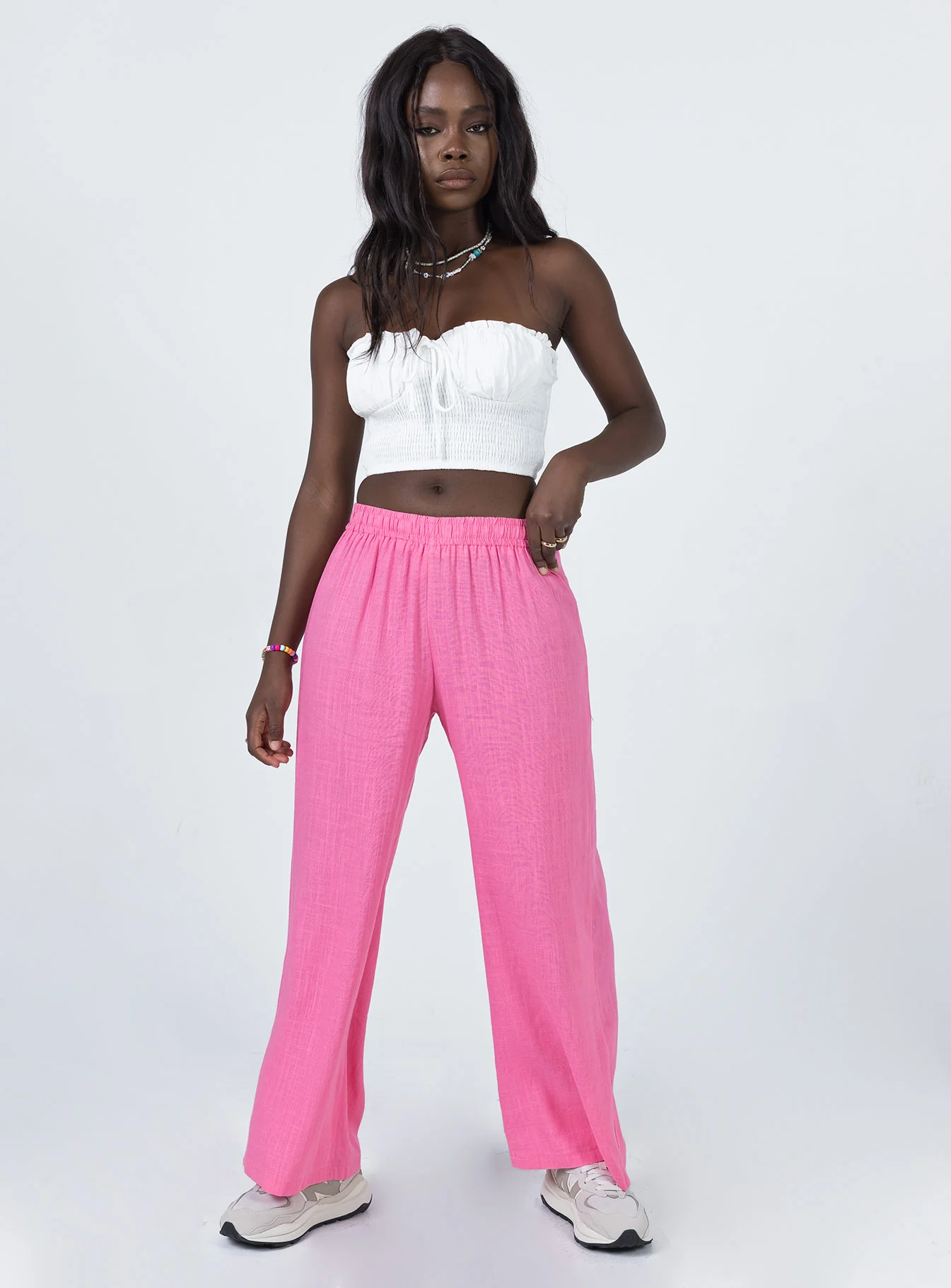 Louis Linen Blend Pants Pink