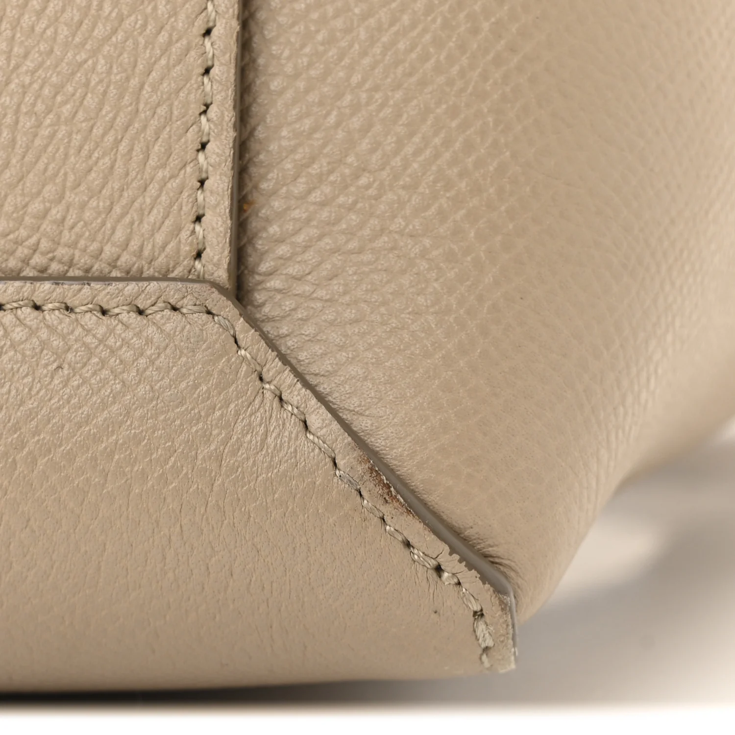 Grained Calfskin Micro Belt Bag Light Taupe - Top Club