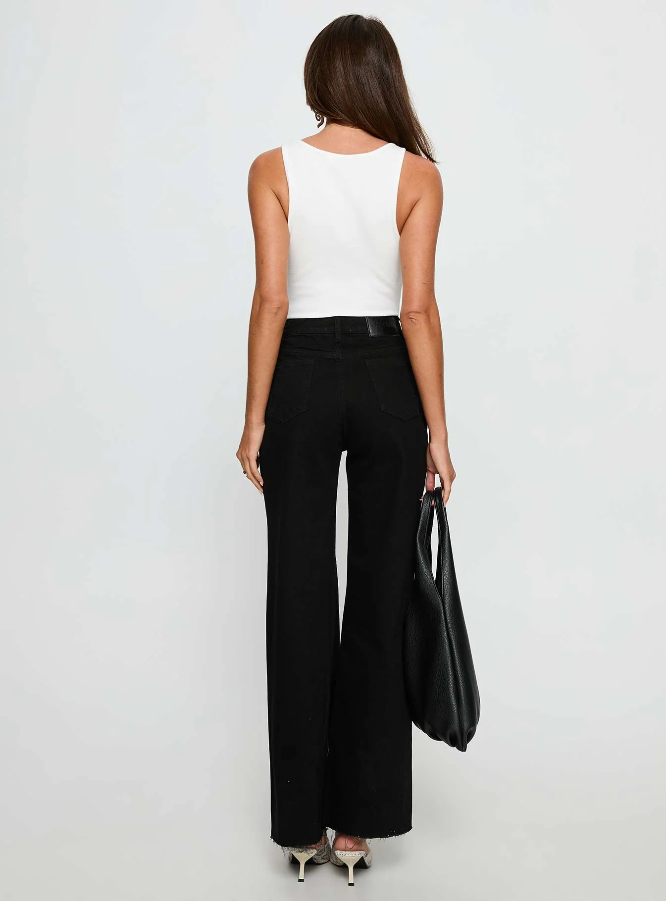 Henesey High Rise Straight Leg Jeans Jet Black