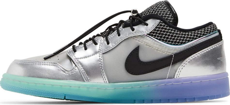 Wmns Air Jordan 1 Low SE  Metallic Silver Gradient  DJ5199-109 - Sneaker Replica Workshop