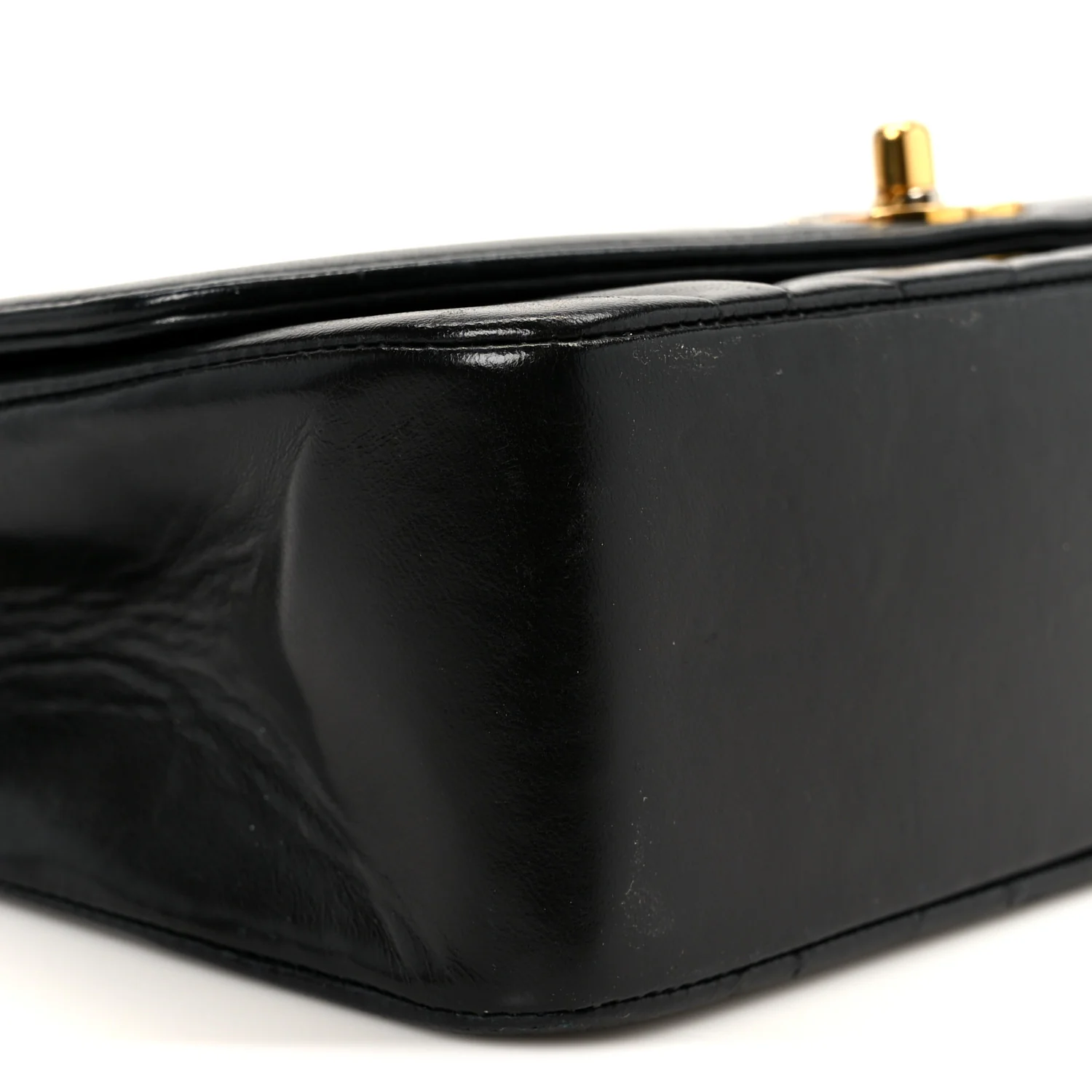 Lambskin Quilted Small Single Flap Black - Top Club