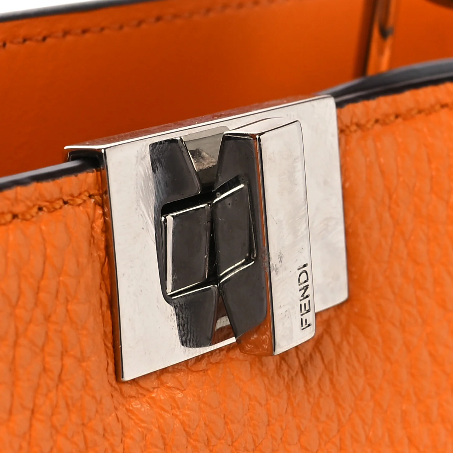 Cuoio Romano Vitello Cover Bi-Color Peekaboo I See U X Cross Satchel Orange - Top Club