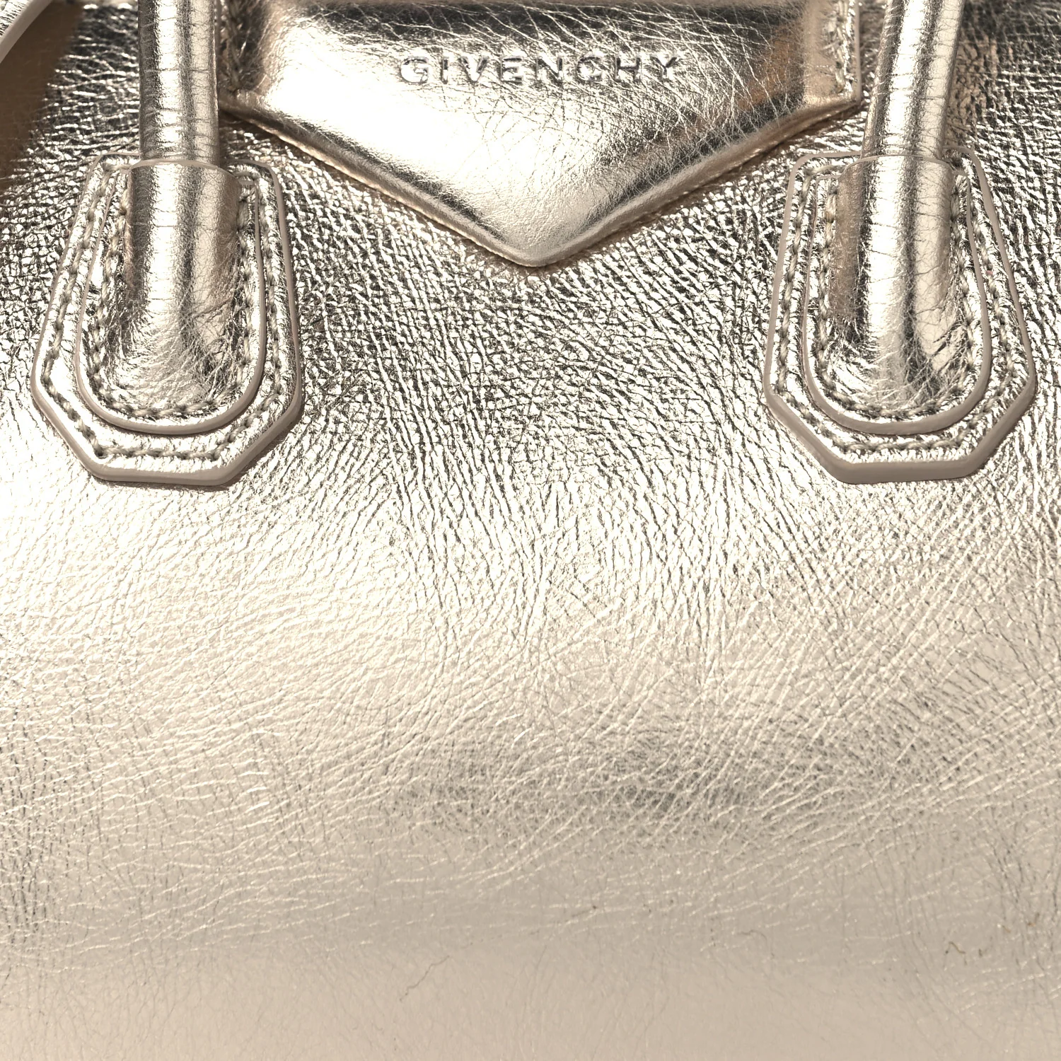 Laminated Lambskin Mini Antigona Gold - Top Club