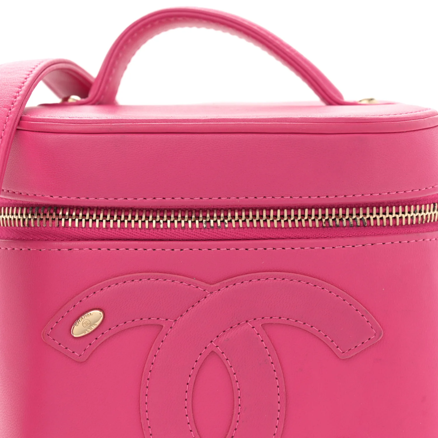 Lambskin Timeless Vanity Cosmetic Case Pink - Top Club