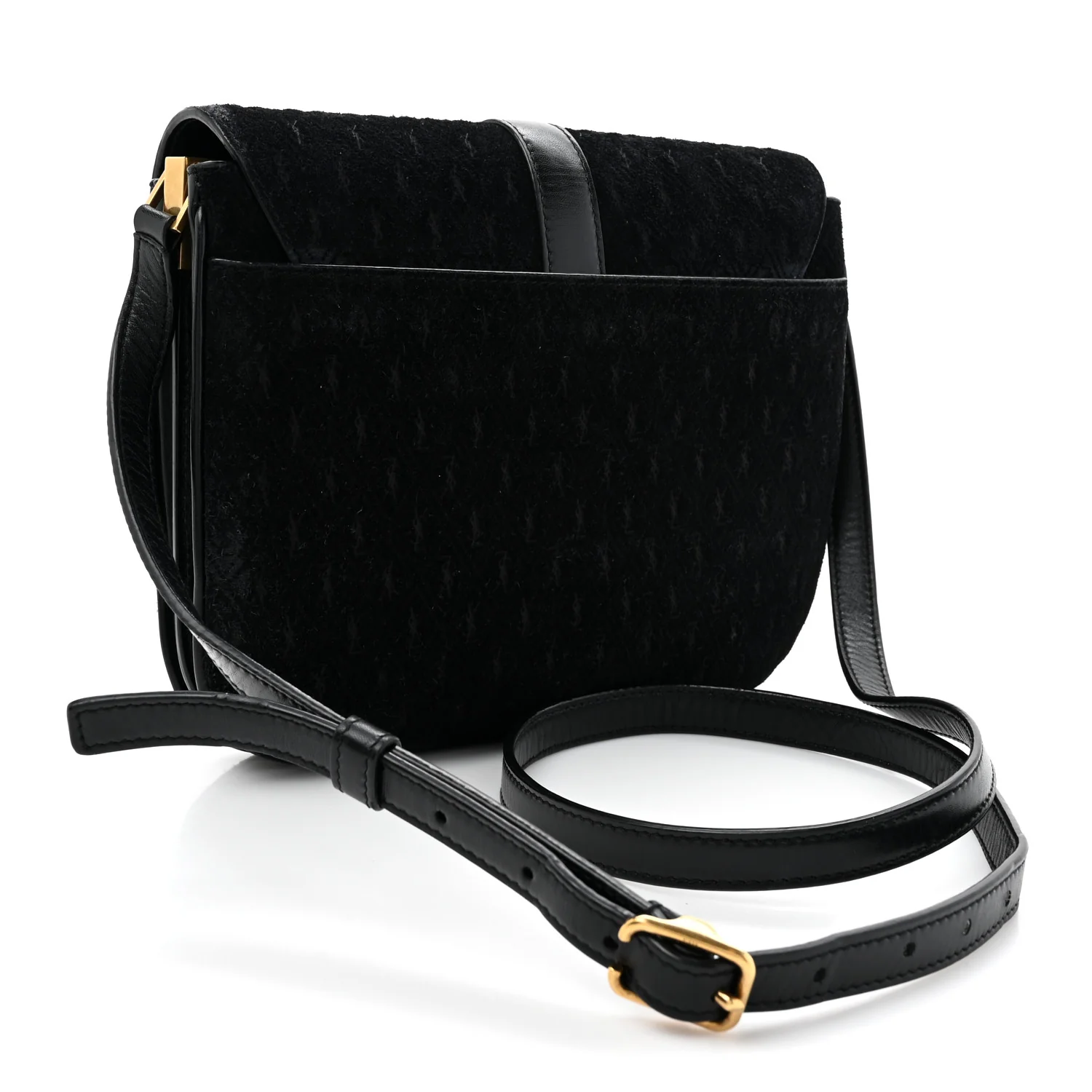 Suede All-Over Monogram Small Le Monogramme Satchel Black - Top Club