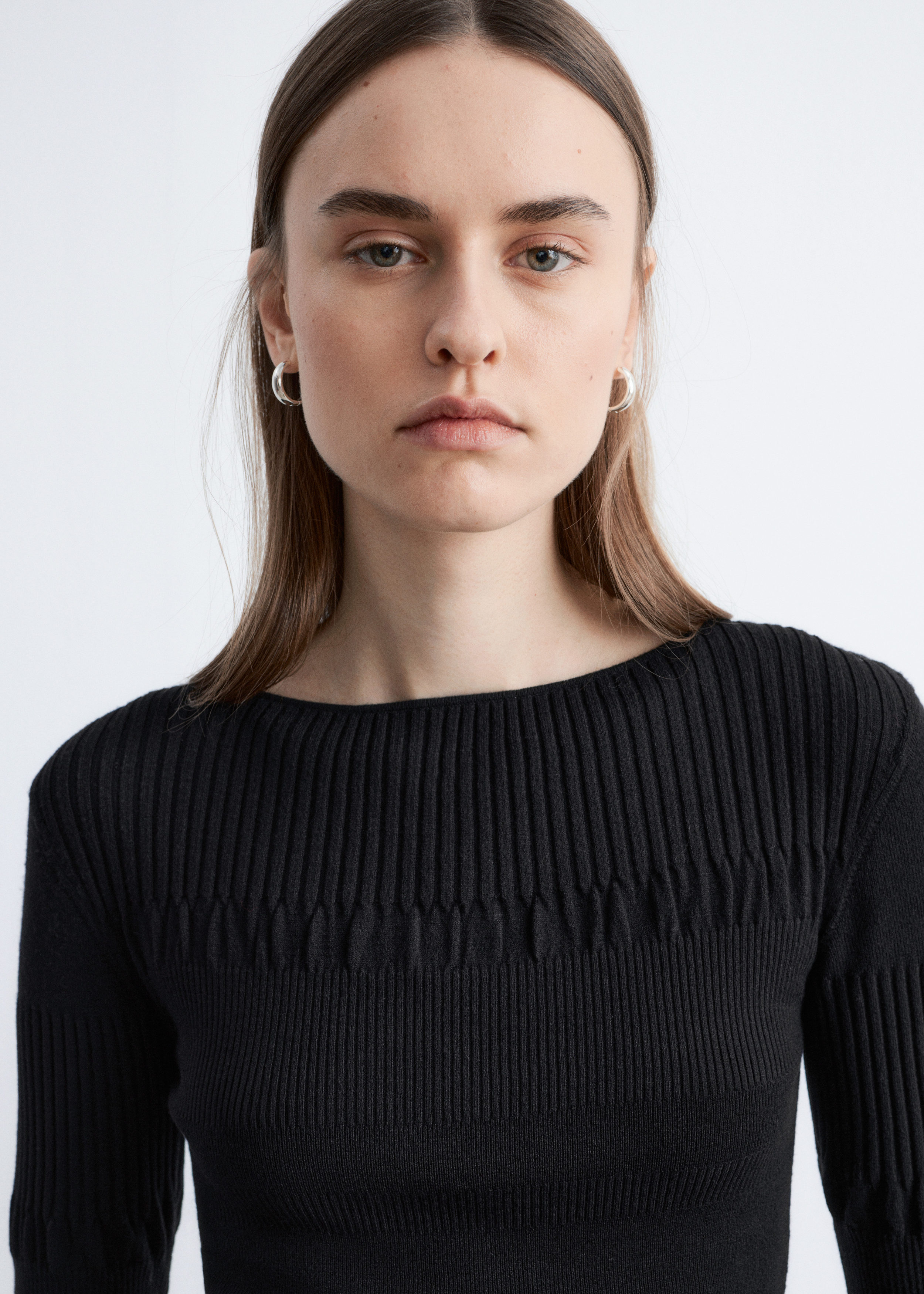 & Other Stories LONG-SLEEVE RIBBED TOP