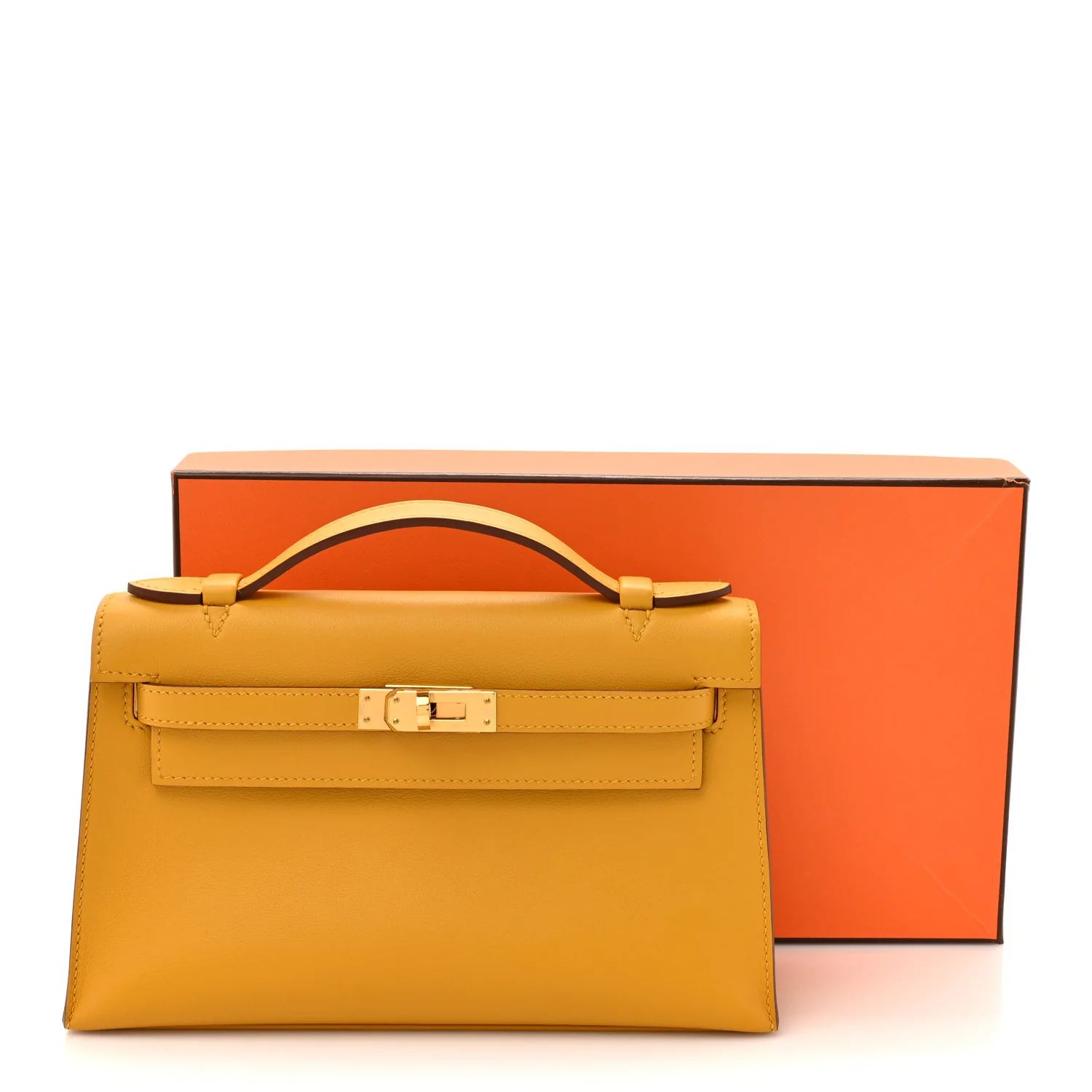 Swift Kelly Pochette Clutch Jaune Ambre - Top Club