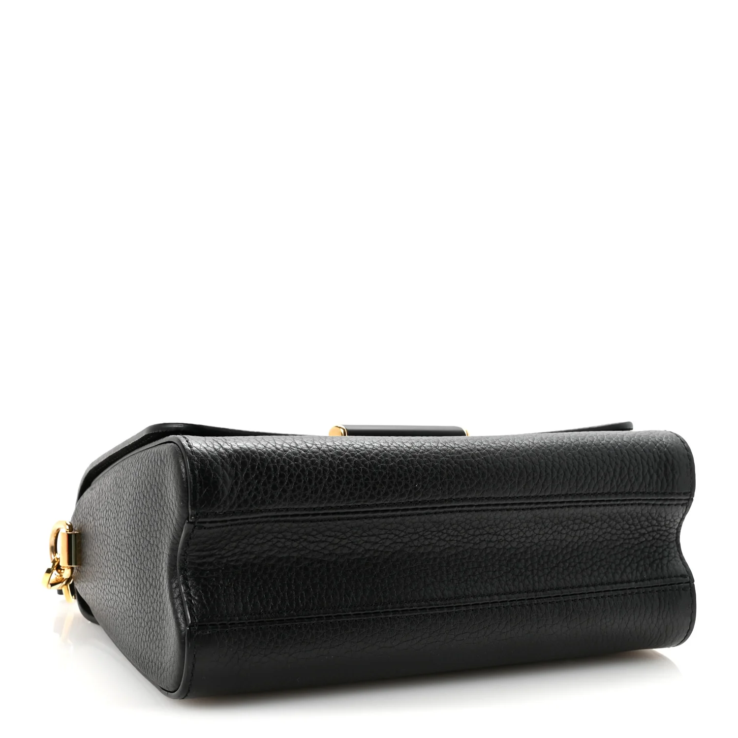 Taurillon Smooth Calfskin Scrunchie Twist One Handle MM Black - Top Club