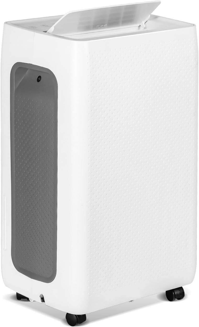 Deumidificatore Casa 26L/24h, Adatto fino a 30㎡, Deumidificatore Elettrico con 3 Modalità di Funzionamento, Timer 24H, Funzione di Sbrinamento, Ruote Piroettanti