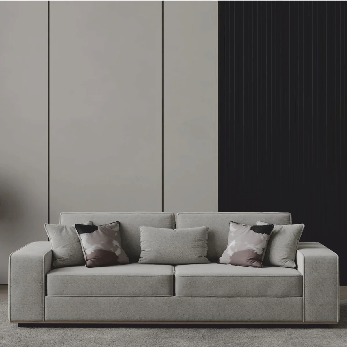 Luxury Sofa Gray 263 cm - Hotel & Living Room Furniture