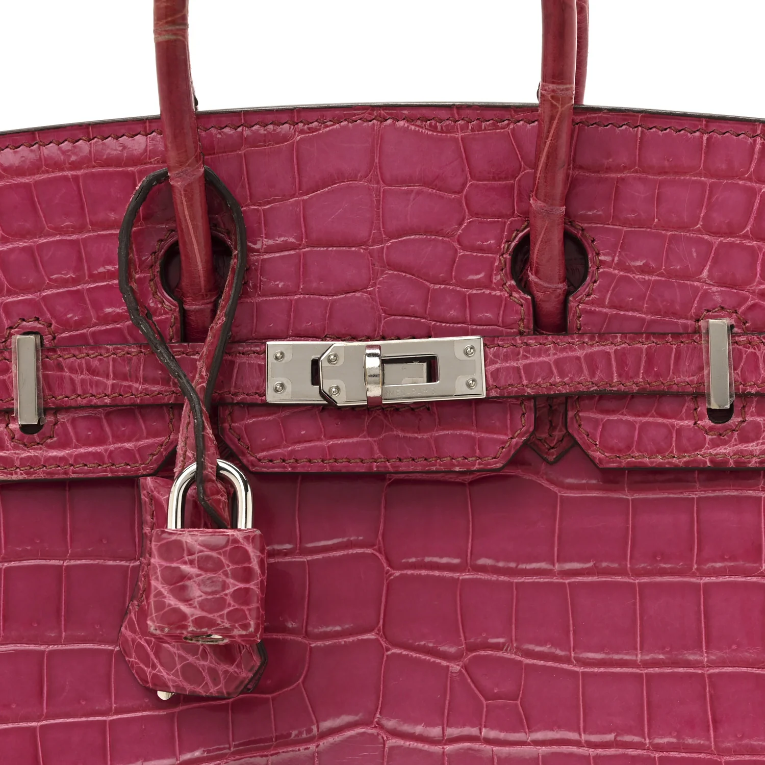 Shiny Niloticus Crocodile Birkin 25 Rose Scheherazade - Top Club
