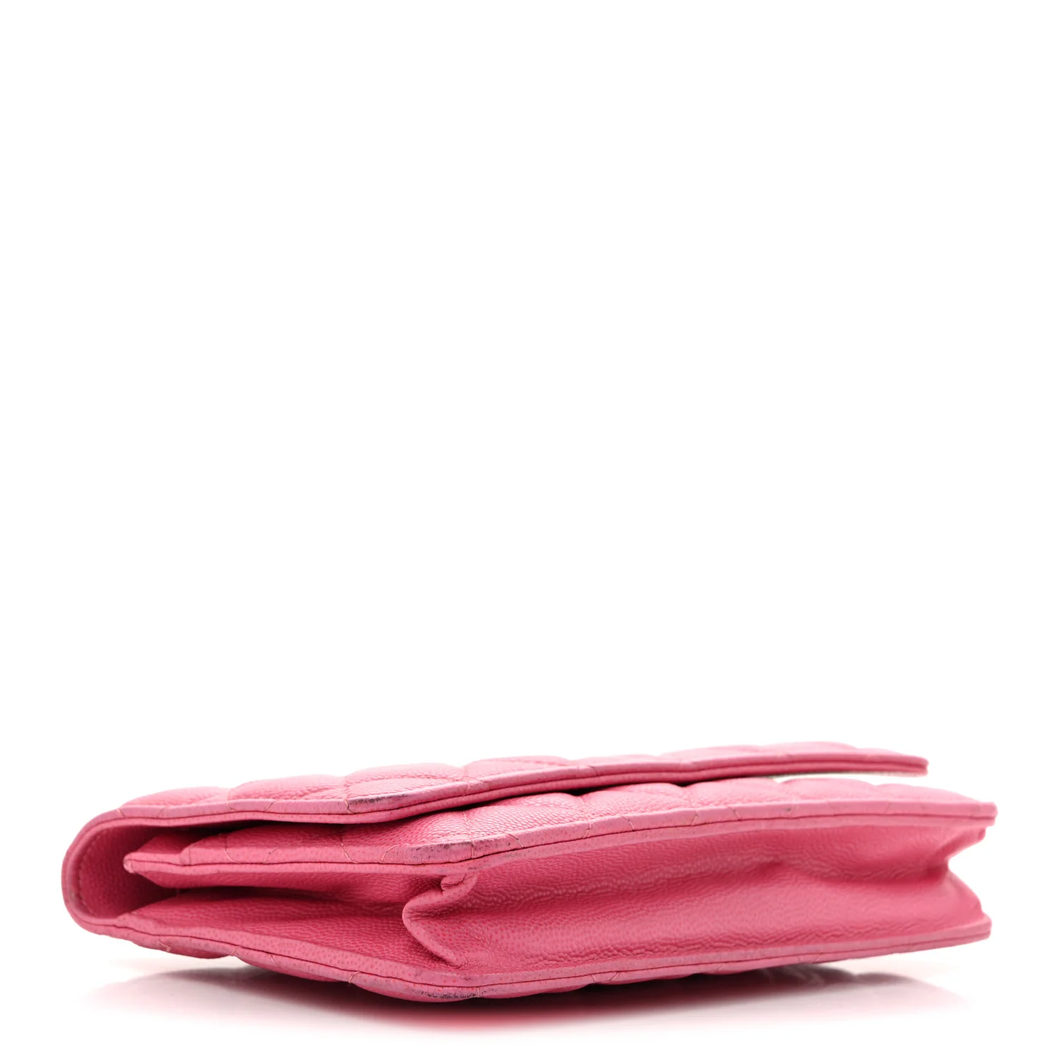 Caviar Quilted Wallet on Chain WOC Pink - Top Club