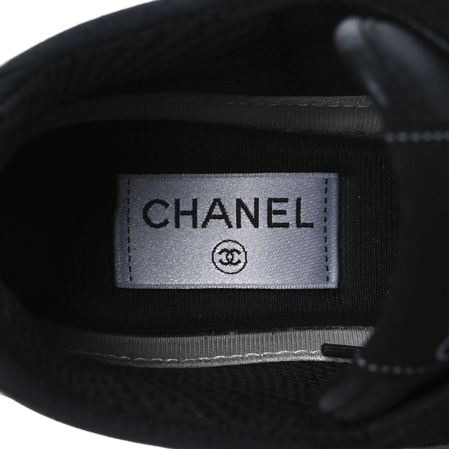 Calfskin Mesh Lycra Suede Womens Logo Sneakers 40 Black - Top Club