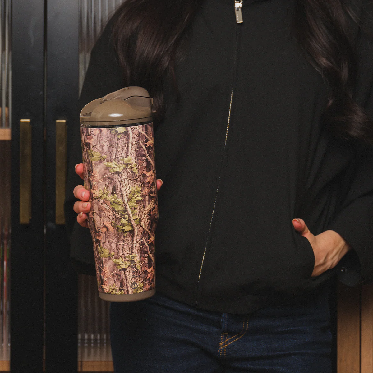 32 oz FreeSip® Stainless Steel Water Bottle - Woodland