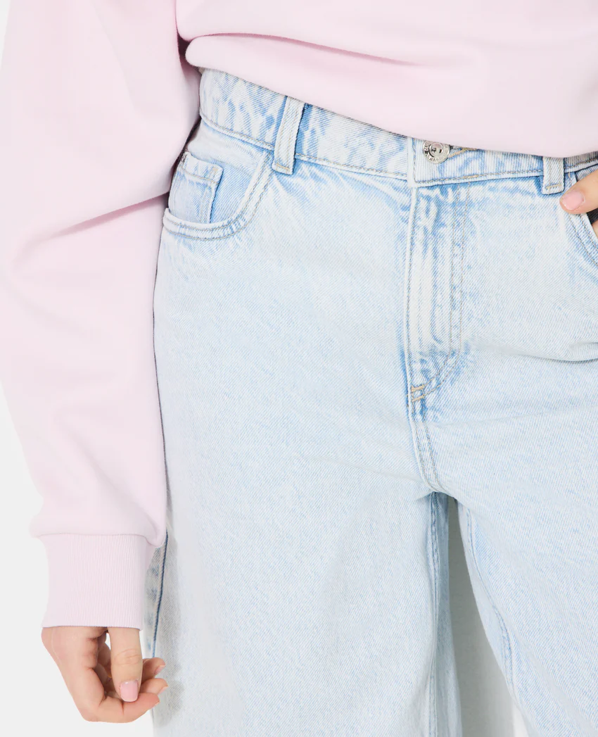 Pimkie Jean barrel taille haute avec jeux de coutures