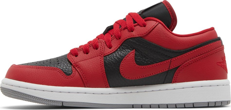 Wmns Air Jordan 1 Low SE  Split   Gym Red Cement Grey  DR0502-600 - Sneaker Replica Workshop