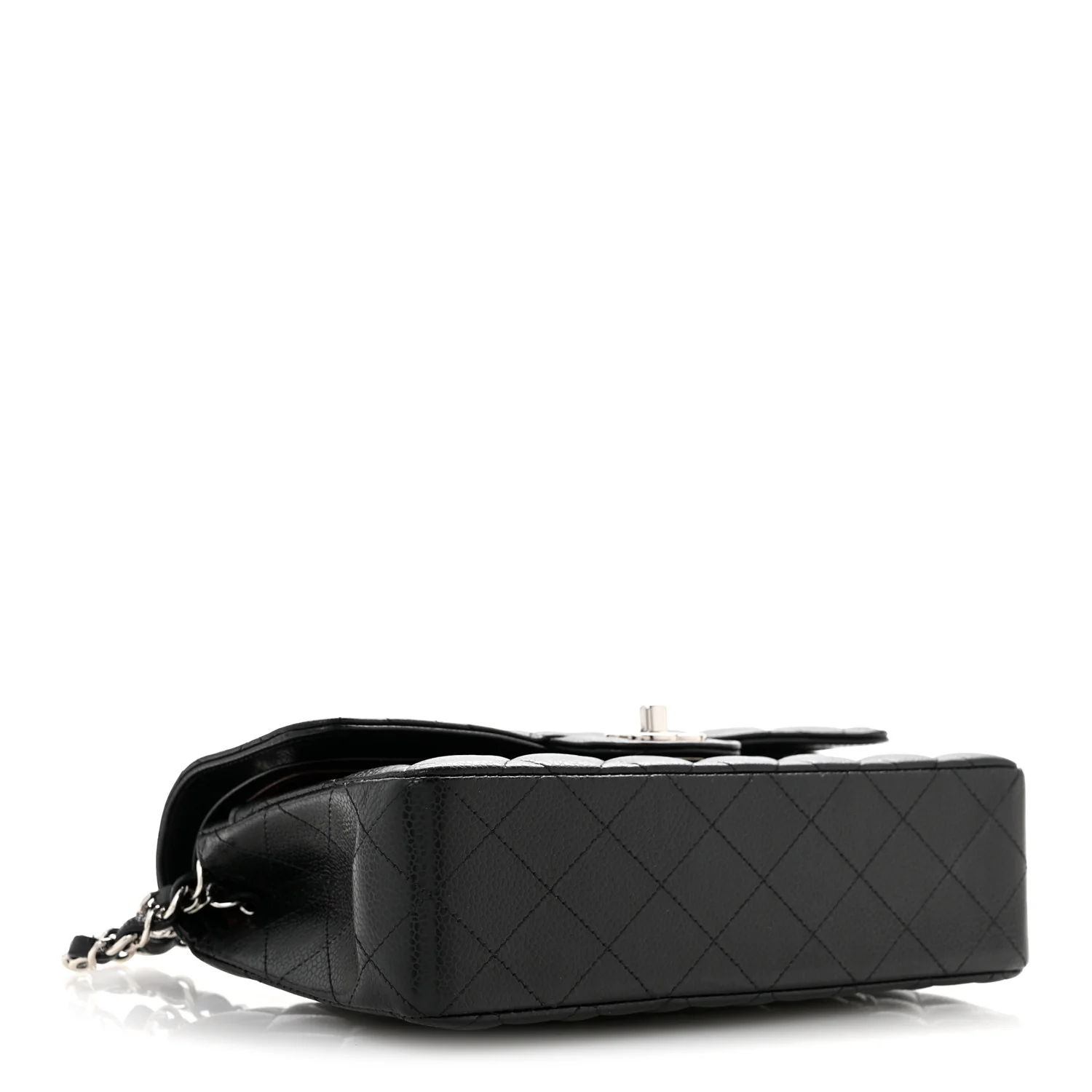 Caviar Quilted Small Double Flap Black - Top Club