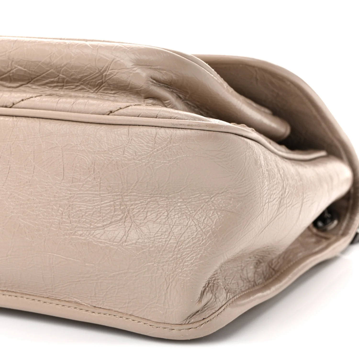 Crinkled Calfskin Matelasse Monogram Medium Niki Chain Satchel Light Natural - Top Club