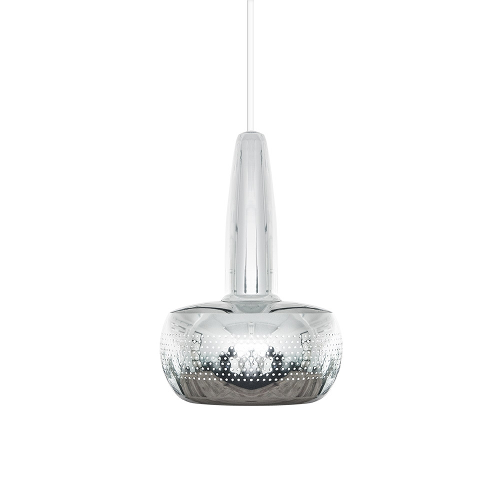 Hanglamp Clava Ø21,5 cm koordset wit Zilver