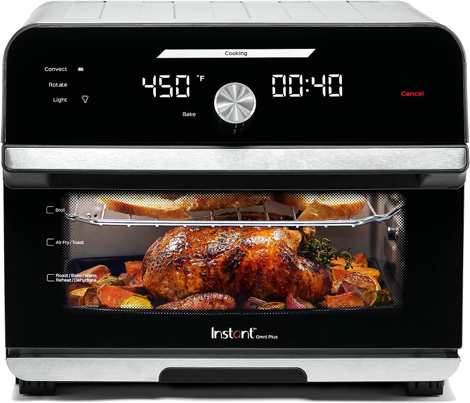 Instant Omni Plus 19 QT/18L Air Fryer Toaster Oven Combo, From the Makers of Instant Pot, 10-in-1 Features, Fits a 12