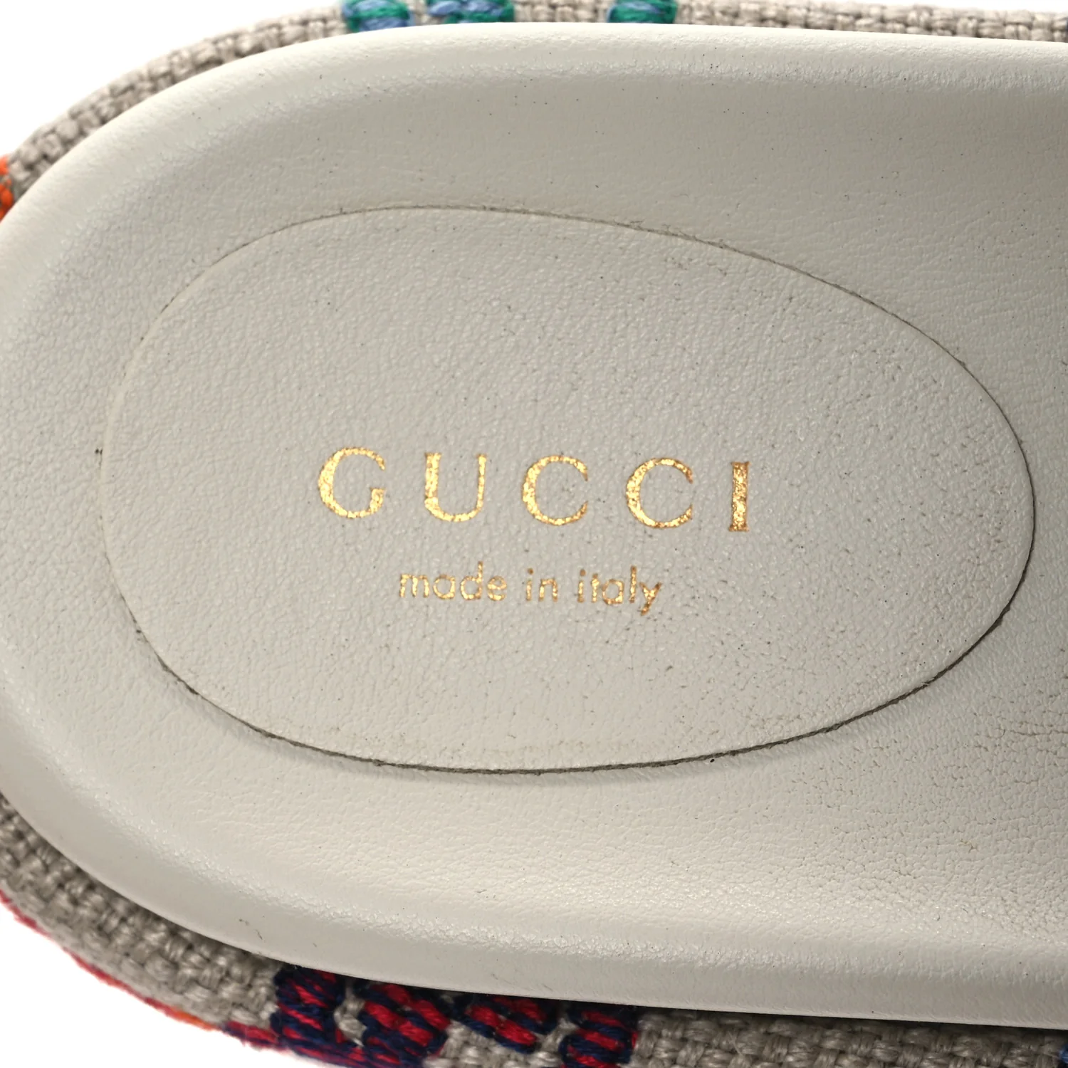 Linen Psychedelic Mini GG Monogram Angelina Platform 55mm Slide Sandals 36 Multicolor - Top Club