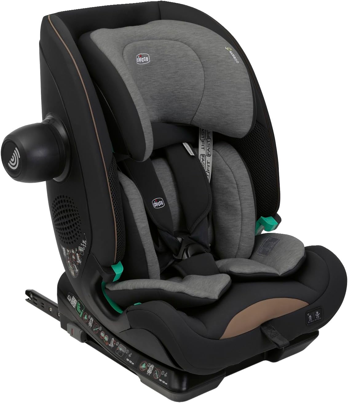 Chicco Seggiolino Auto Seat&Go I-Size, con Sistema Isofix, per Bambini di Altezza Compresa Tra 76 e 150 cm, Utilizzabile a Partire dai 15 Mesi, Imbottitura Extra, Riduttore incluso