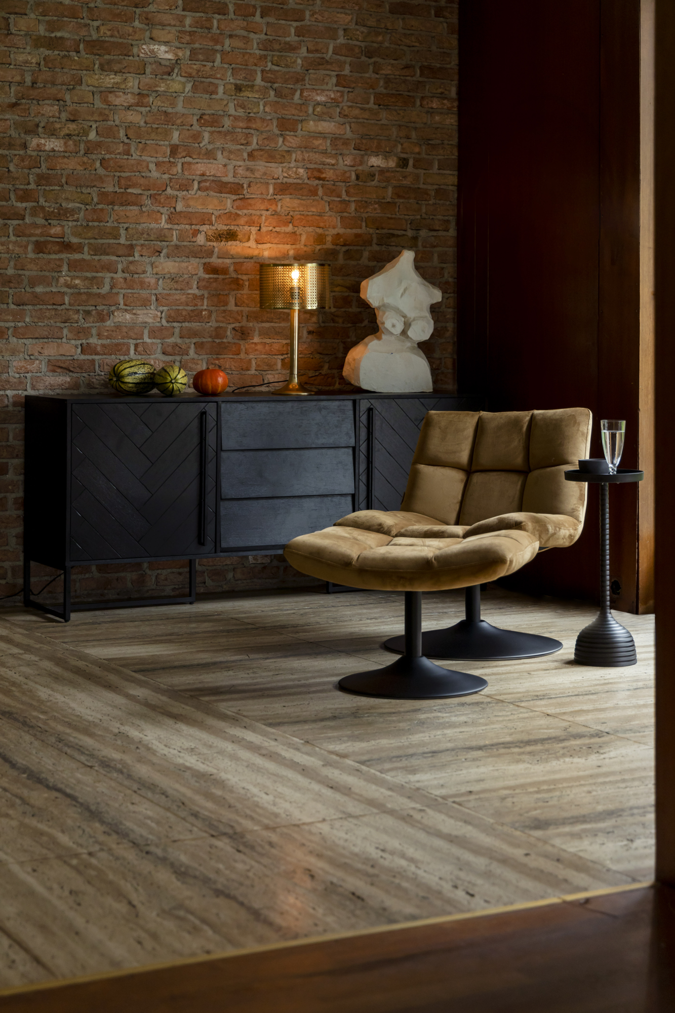 Fauteuil Bar Velvet oud roze