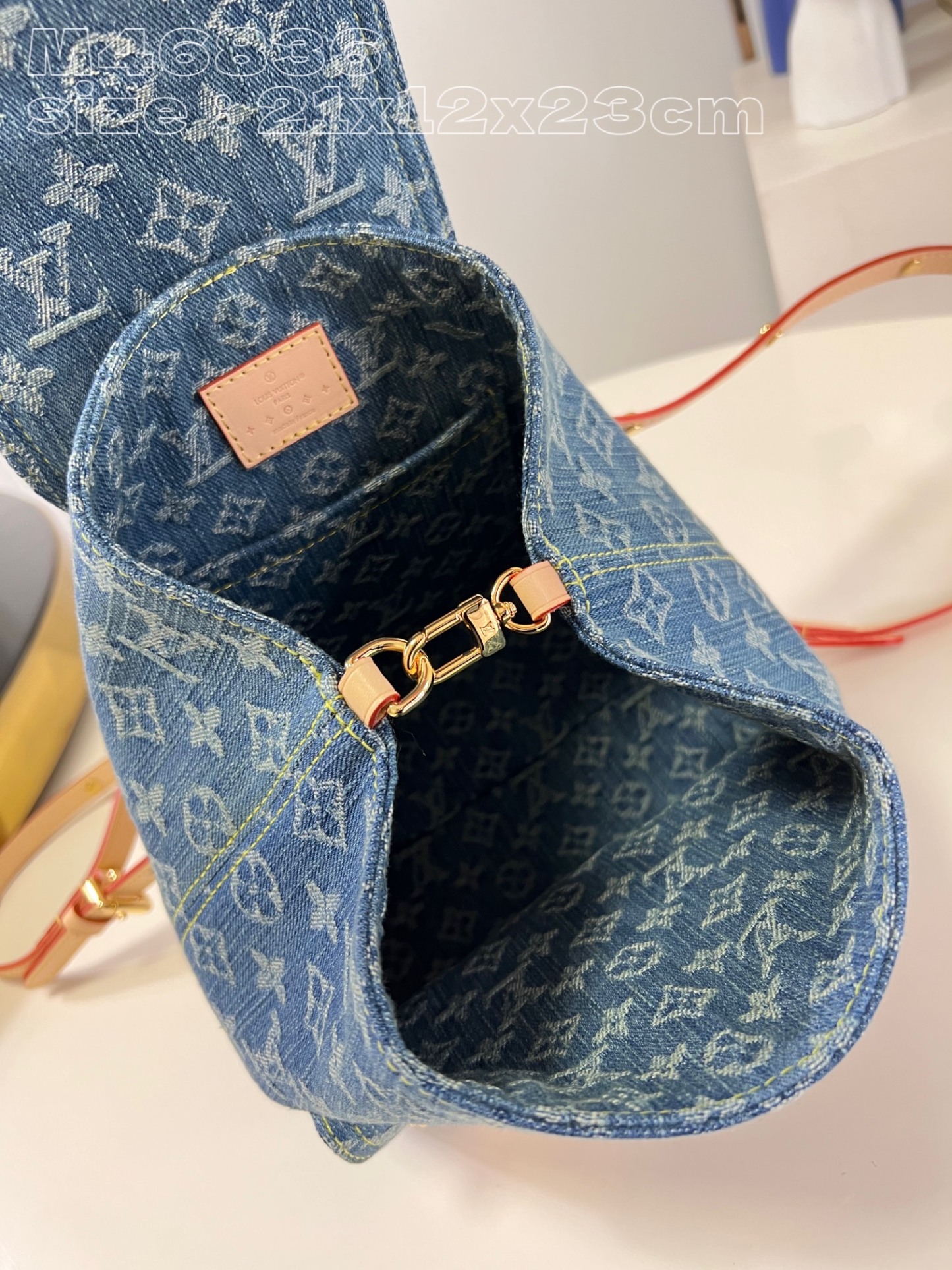 Louis Monogram Denim backpack bag size : 21-12-23 cm - Top Club