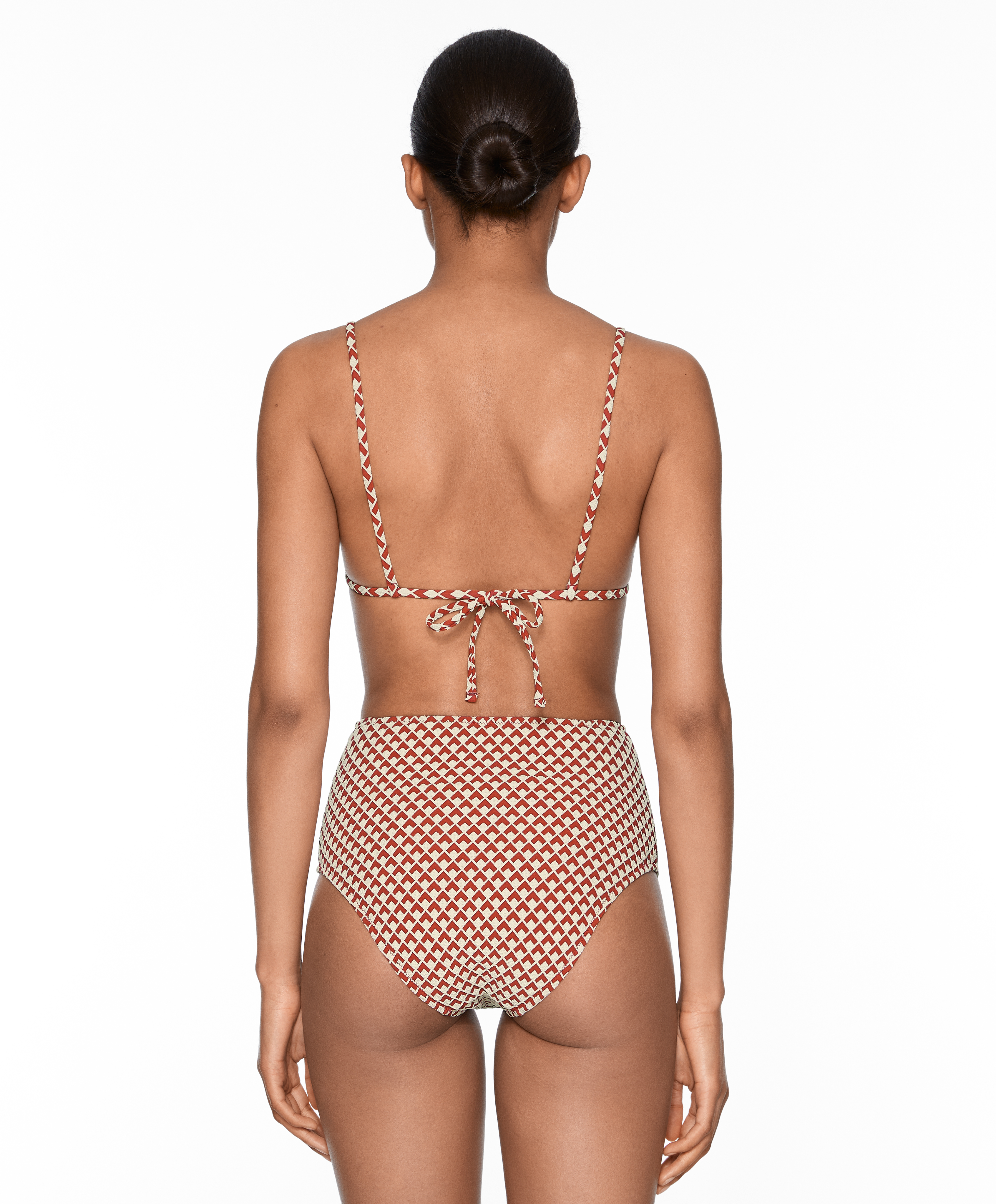 OYSHO Geometric jacquard high-rise bikini briefs