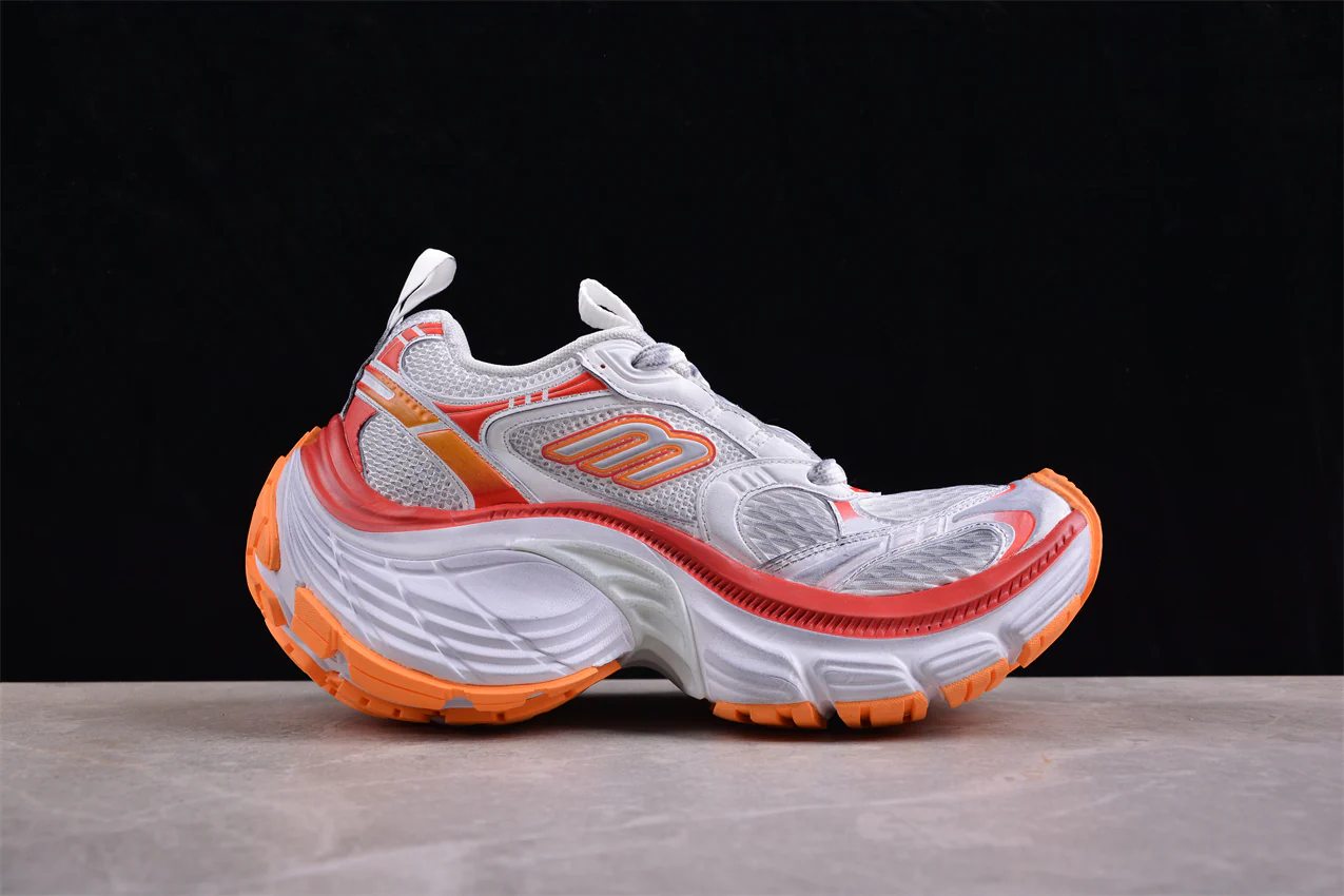 Balenciaga 10XL Sneaker – White/Red/Orange Mesh - Sneaker Replica Workshop