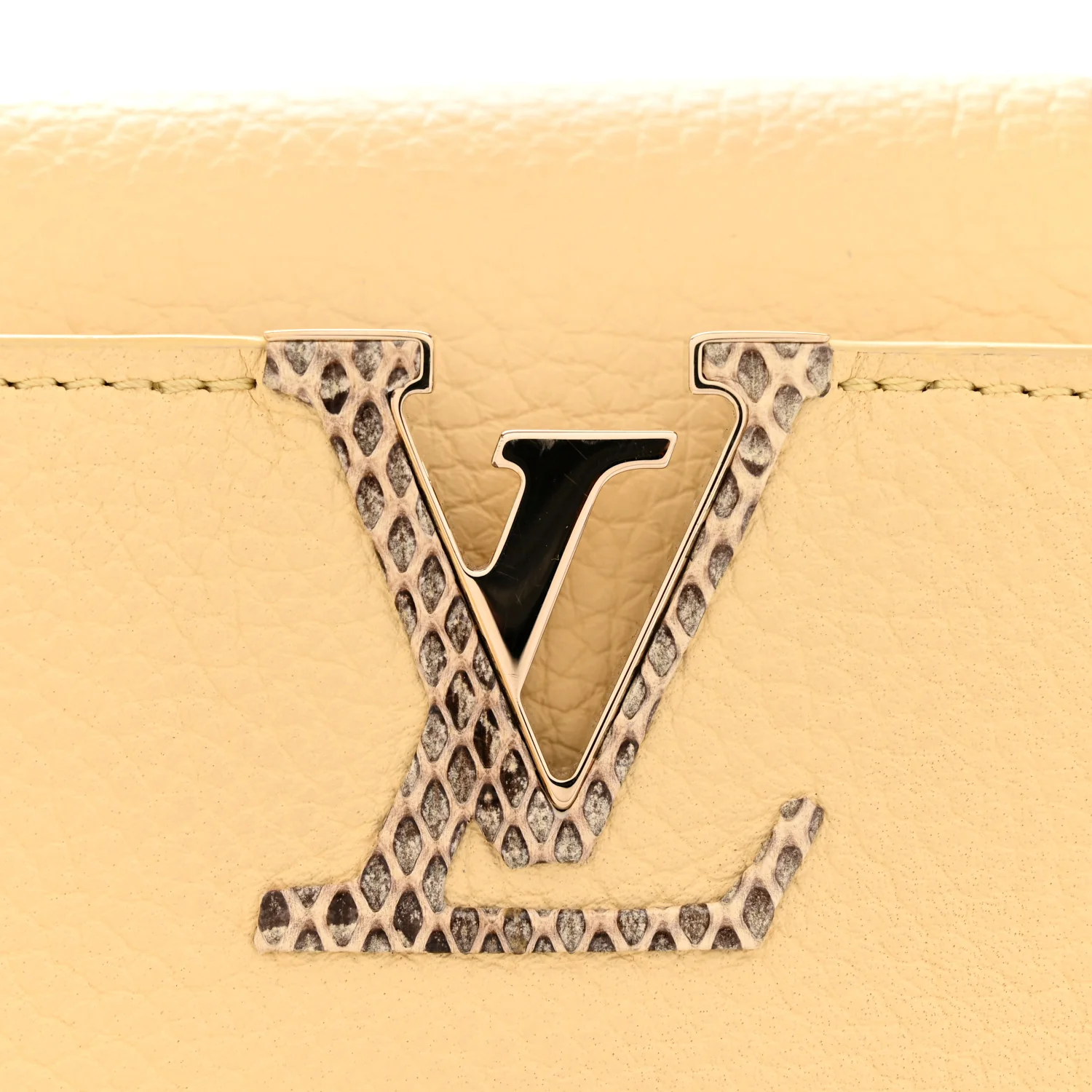 Taurillon Snakeskin Mini Capucines Banane - Top Club