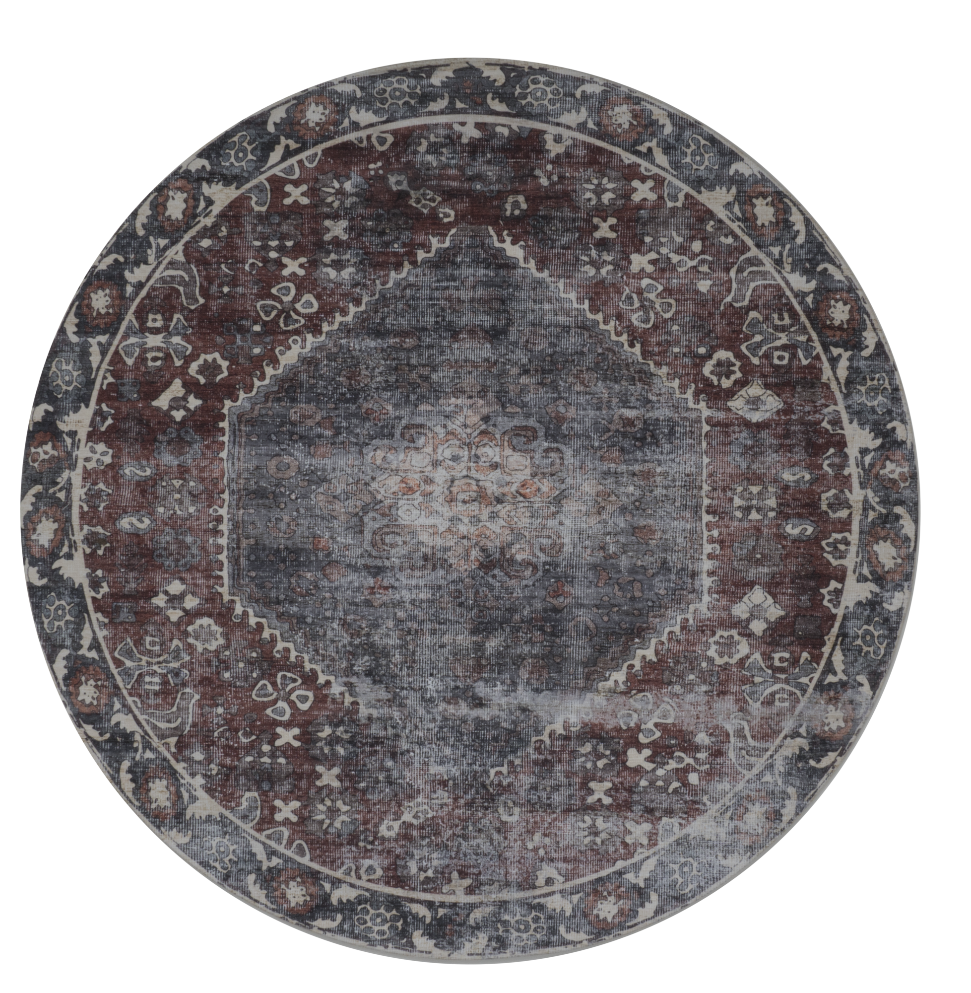 Vloerkleed Madel Rond Rood/Blauw ø160 cm