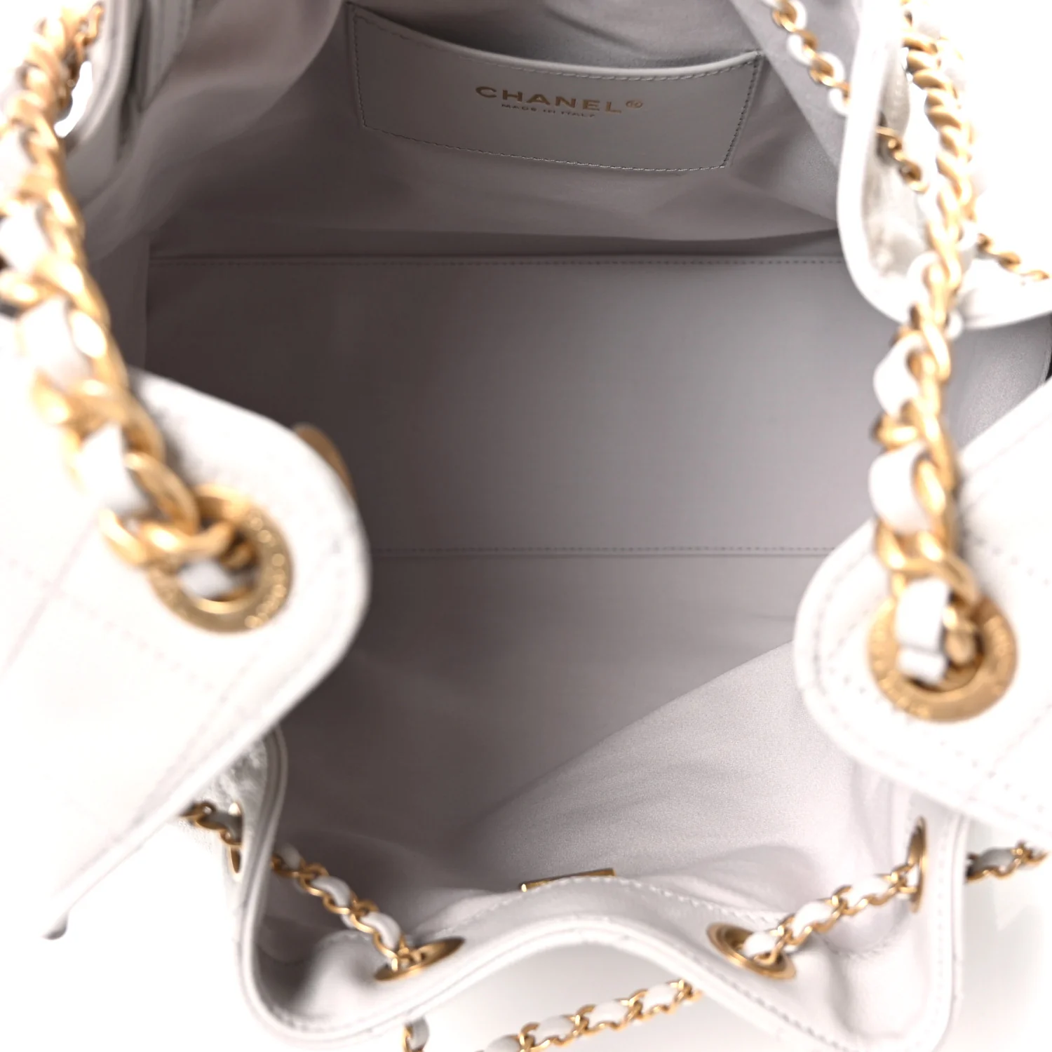 Caviar Quilted Medium Chanel 25 Handbag Light Gray - Top Club