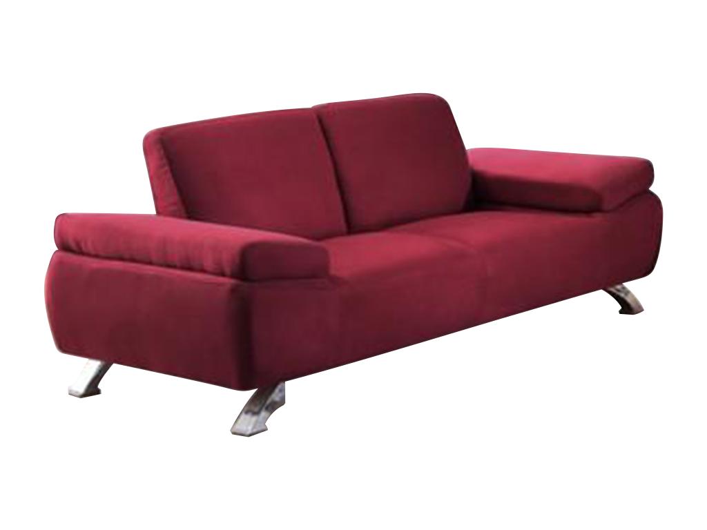 Sofá 2 plazas de microfibra POLKA- Rojo