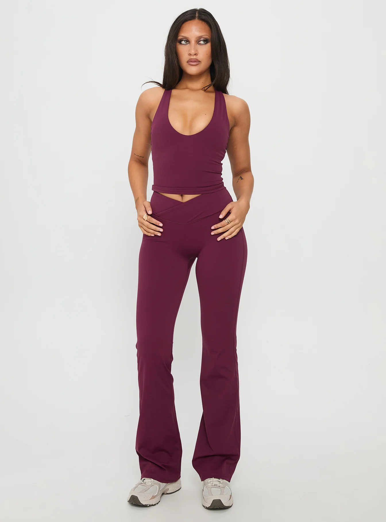 Fast Track Longline Active Tank Top Plum