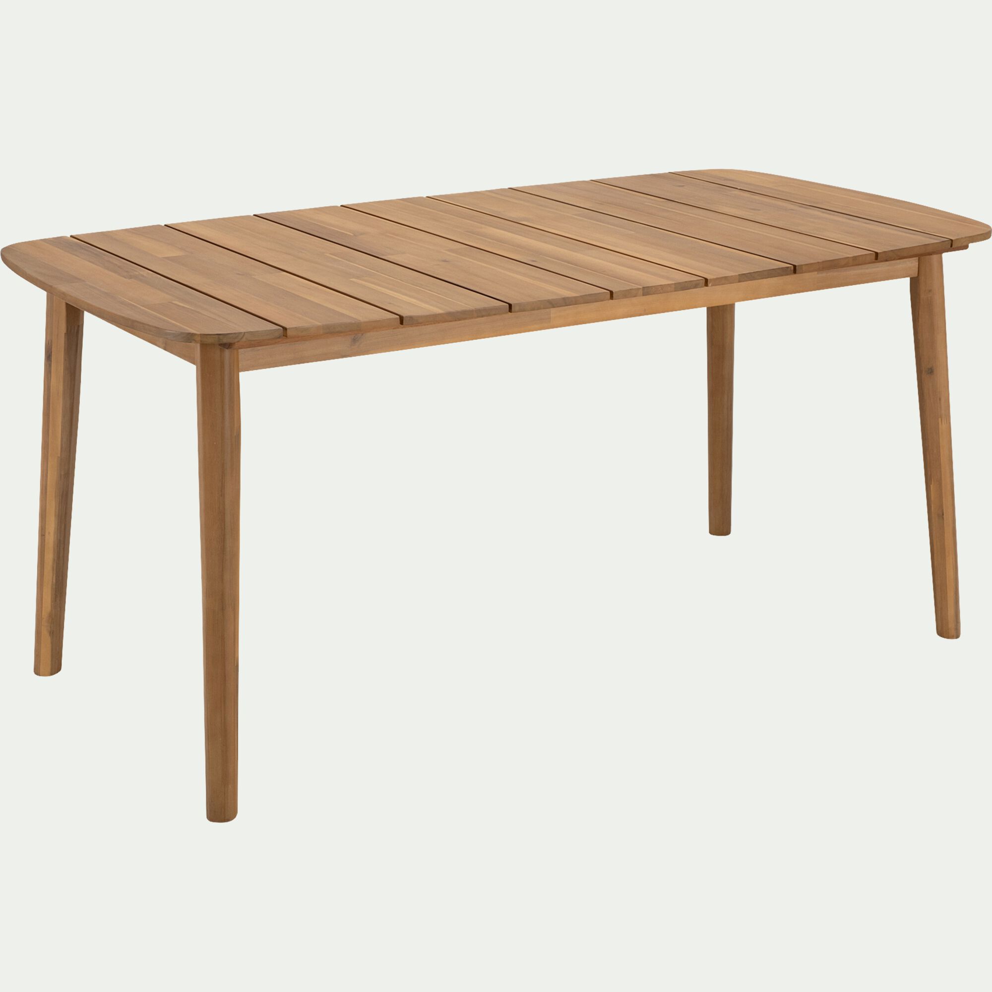 CADENET - Table de repas jardin en acacia - bois clair (6 places)