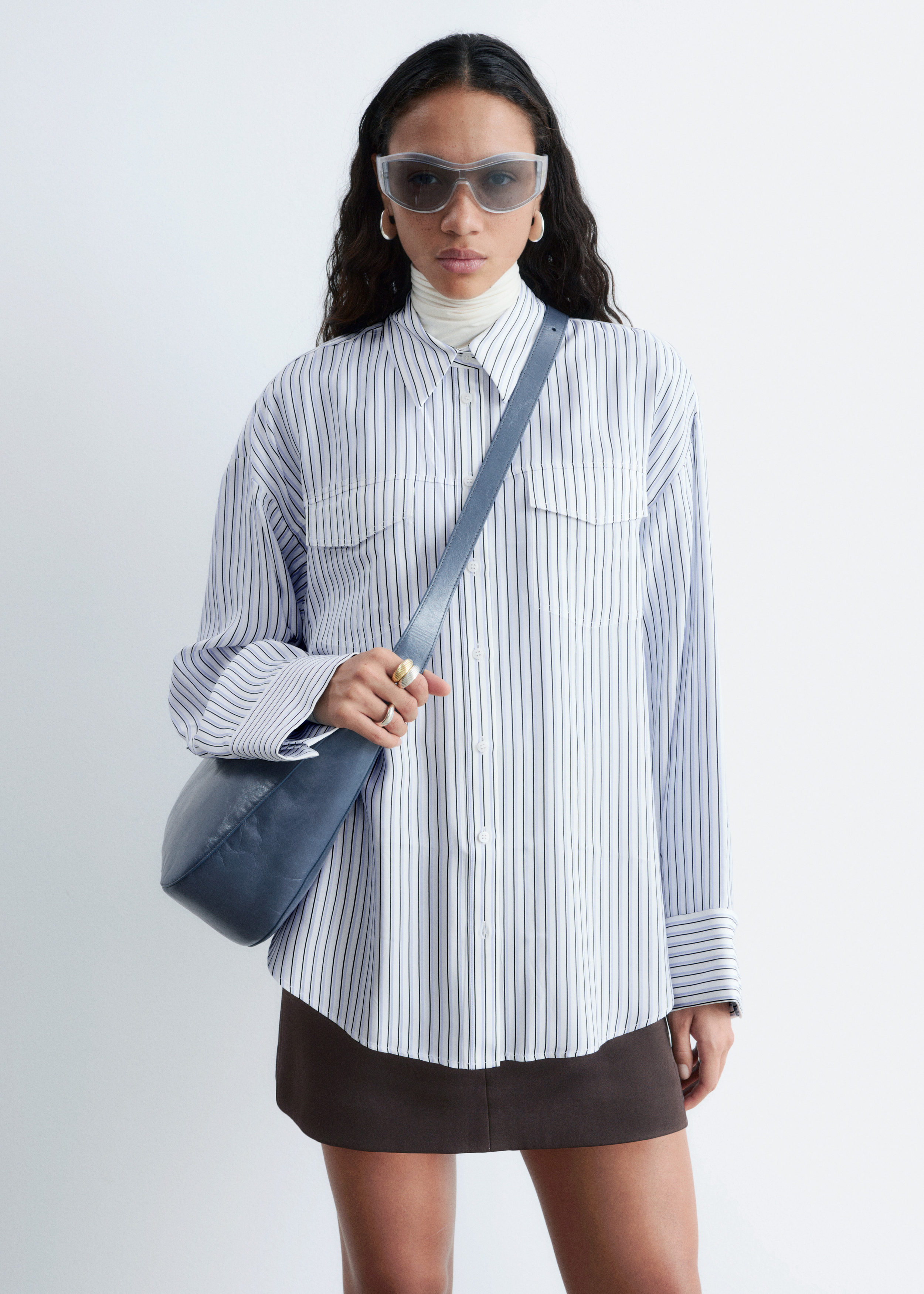 & Other Stories STRIPED PATCH-POCKET SHIRT