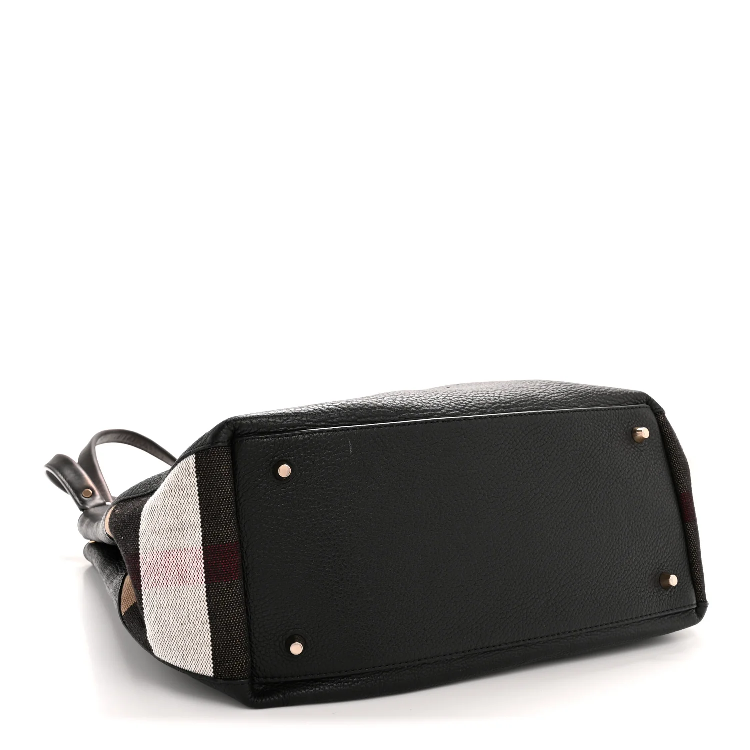 Grainy Calfskin House Check Medium Maidstone Black - Top Club