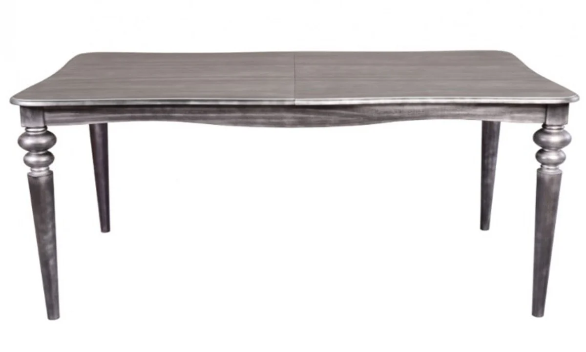 Baroque dining table silver anthracite extendable 180 - 230 cm - table