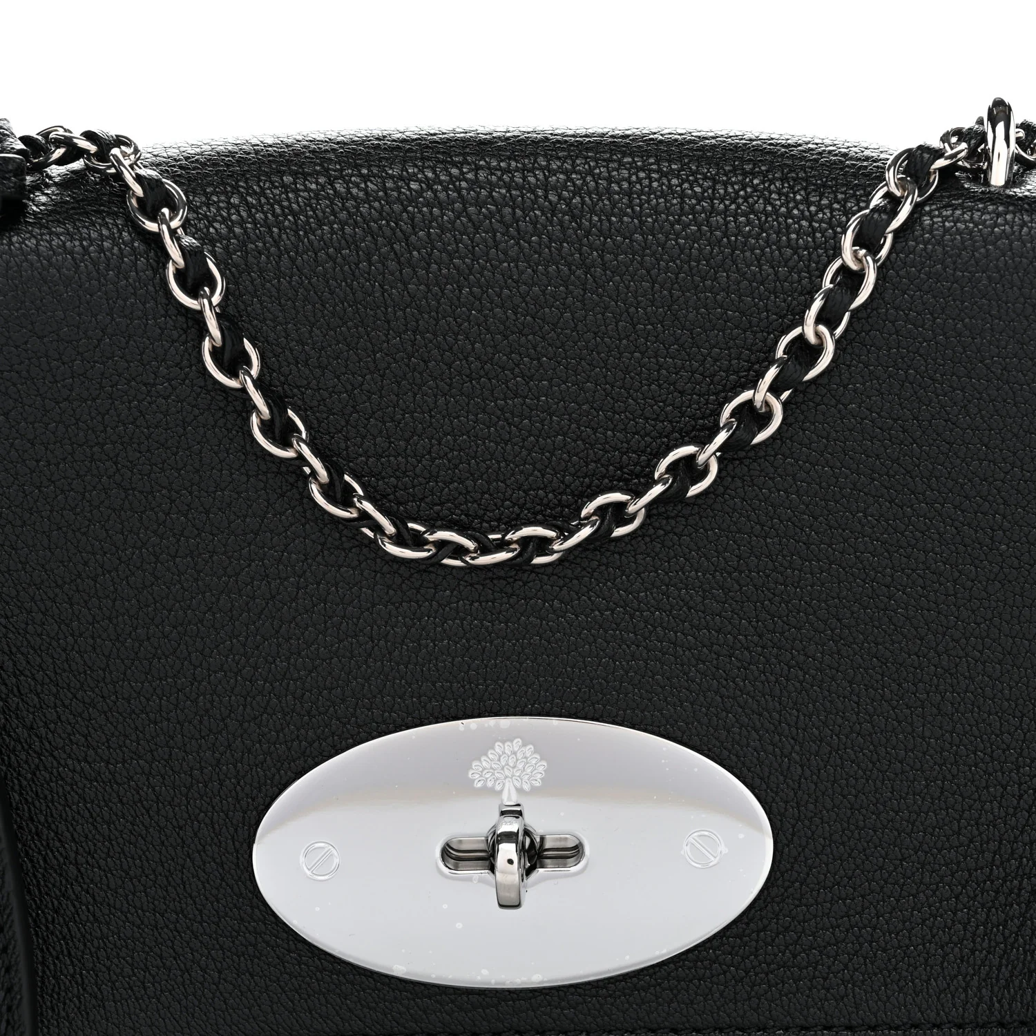 Glossy Goatskin Small Lily Flap Black - Top Club