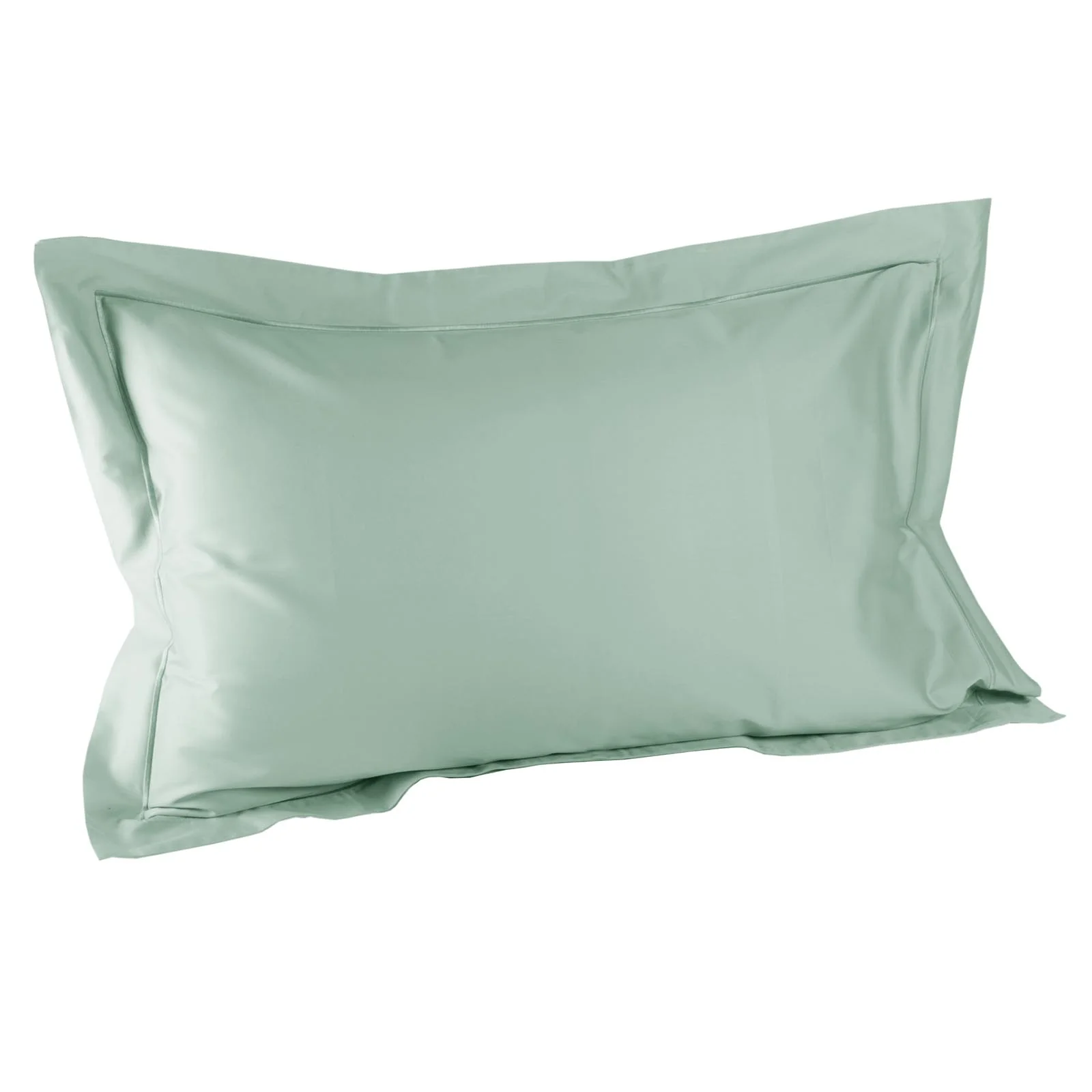 Coppia Federe In Raso Di Cotone Precious Sateen 50X80 Acqua Mirabello Brera