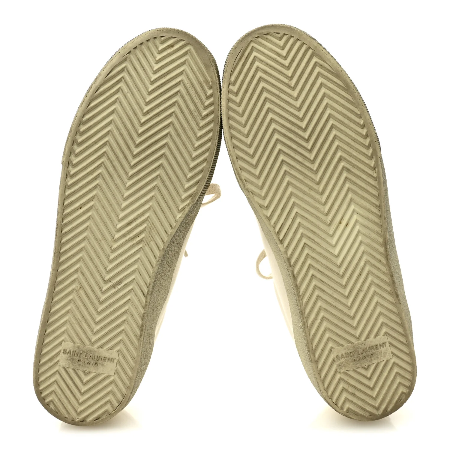 Distressed Canvas Court Classic Sneakers 37 Panna - Top Club