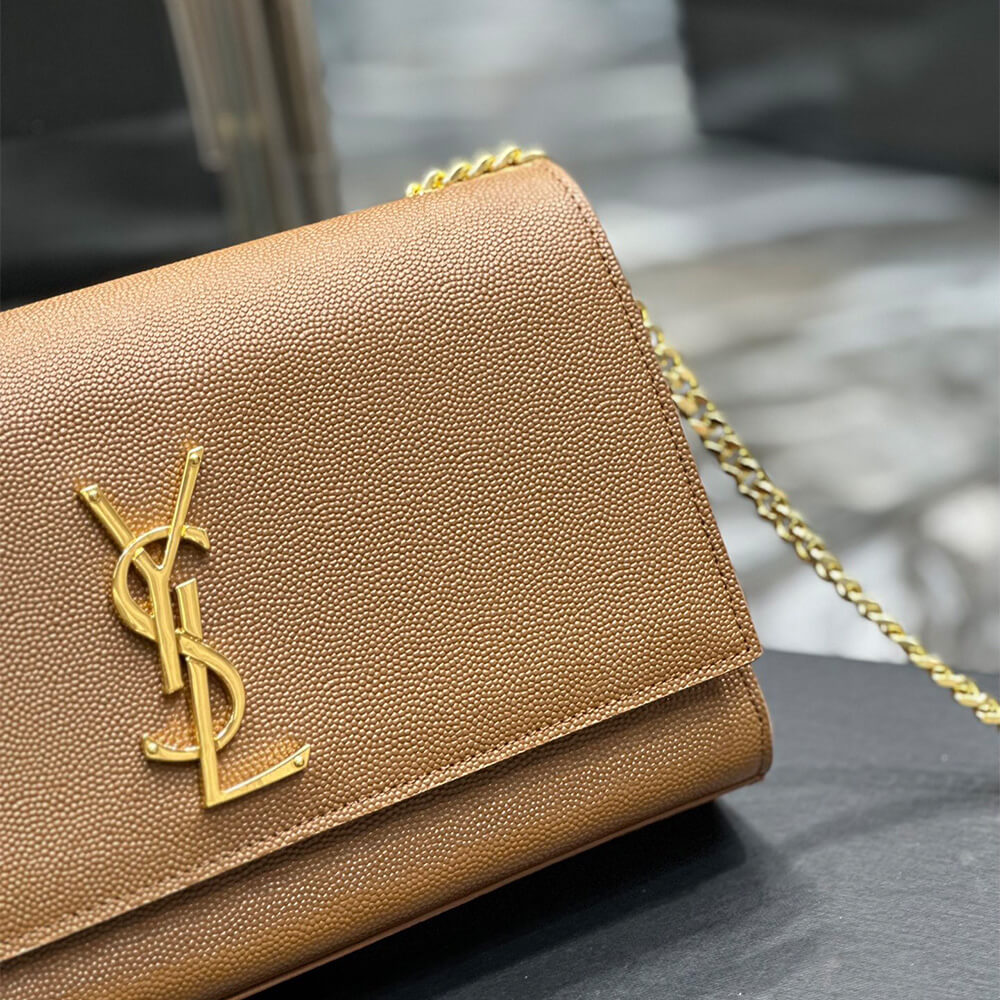 YSL kate medium in grain de poudre embossed leather - Top Club